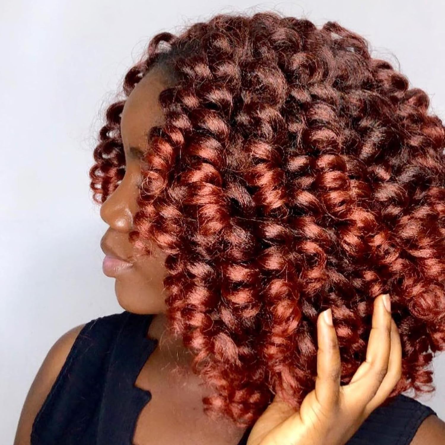 ( US ONLY) FAST SHIPPING WC | Toyotress Wand Curl Crochet Hair - 6 Packs Jet Black Jamaican Bounce Crochet Hair, Short Bob Curly Crochet Braids Bouncy Curls Synthetic Braiding Hair Extensions