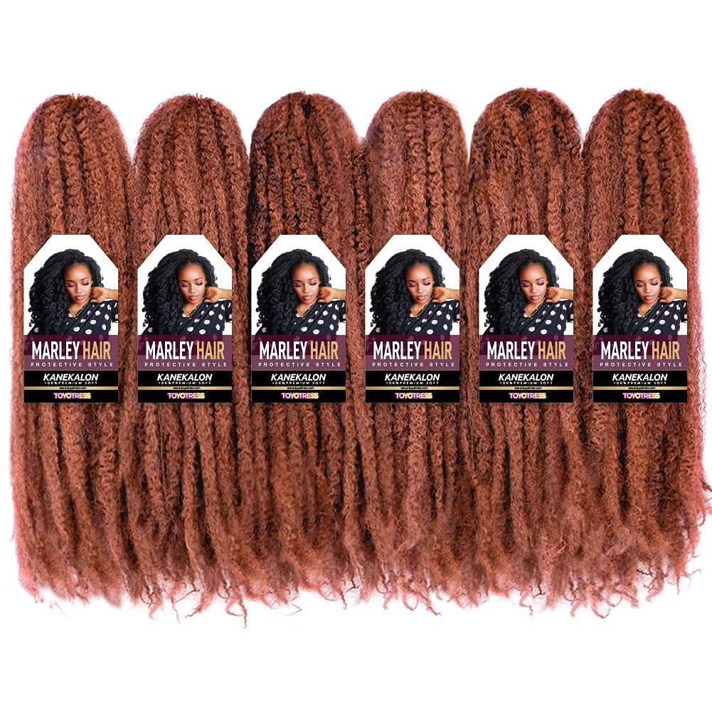 FAST SHIPPING 3-5 DAY Marley Hair | ToyoTress Marley Twist Hair - Short Black Marley Hair For Faux Locs, Afro Kinky Curly Marley Twist Braiding Hair Extensions Synthetic