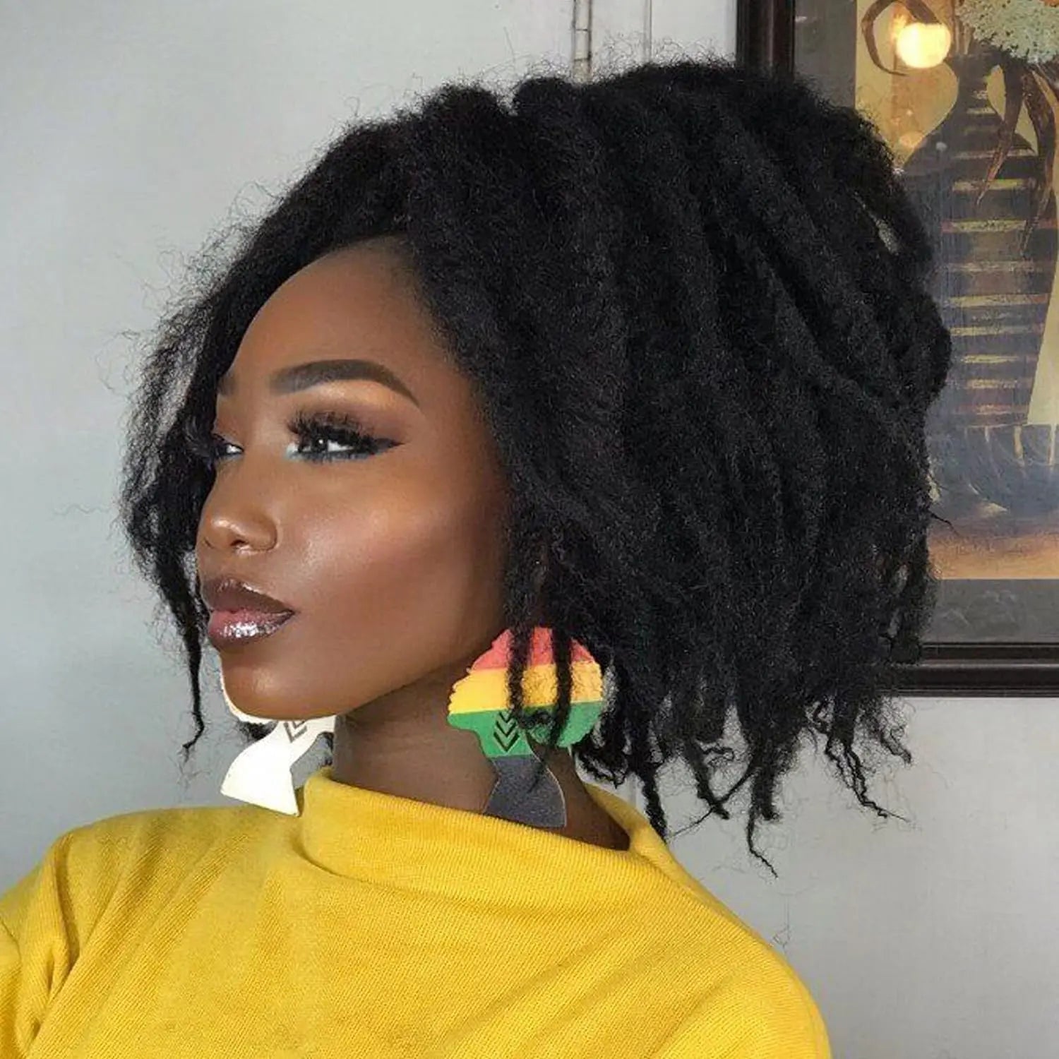 ( US ONLY) FAST SHIPPING Marley Hair | Toyotress® Marley Twist Hair - Short Black Marley Hair For Faux Locs, Afro Kinky Curly Marley Twist Braiding Hair Extensions Synthetic Toyotress