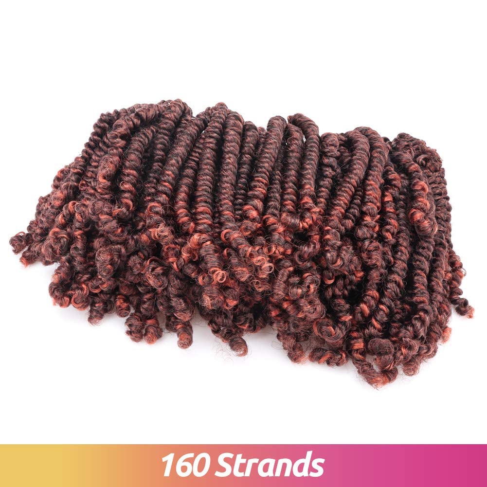 FAST SHIPPING 3-5 DAY Bob Spring | TOYOTRESS Bob Spring Twist (160 strands), Short Fluffy Twist, Pre-Twisted Pre-Looped Crochet Install Hair Super Cute & Versatile Crochet Braids