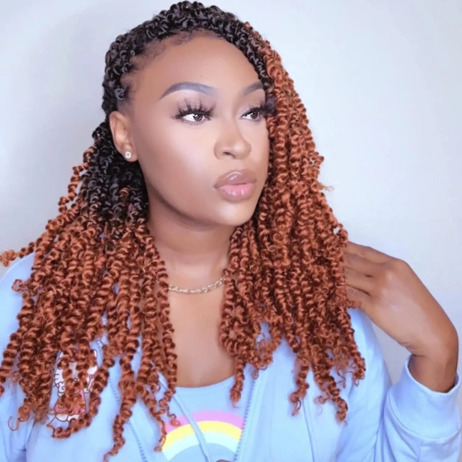 ( US ONLY) FAST SHIPPING NB | Toyotress® Tiana Passion Twist Hair - Pre-twisted Crochet Braids Natural Black, Pre-looped Synthetic Braiding Hair Extensions Toyotress