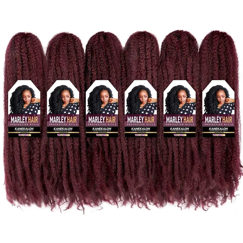 ( US ONLY) FAST SHIPPING Marley Hair | Toyotress® Marley Twist Hair - Short Black Marley Hair For Faux Locs, Afro Kinky Curly Marley Twist Braiding Hair Extensions Synthetic Toyotress