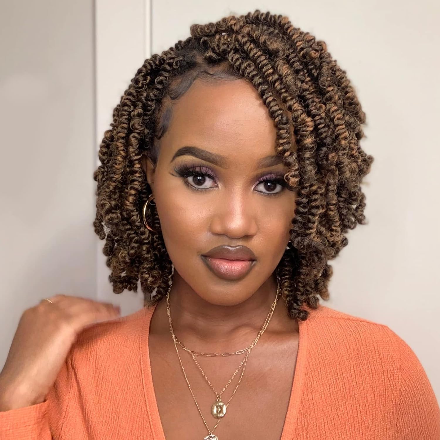 FAST SHIPPING 3-5 DAY Bob Spring | TOYOTRESS Bob Spring Twist (160 strands), Short Fluffy Twist, Pre-Twisted Pre-Looped Crochet Install Hair Super Cute & Versatile Crochet Braids