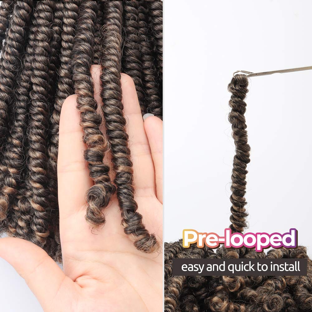 FAST SHIPPING 3-5 DAY Bob Spring | TOYOTRESS Bob Spring Twist (160 strands), Short Fluffy Twist, Pre-Twisted Pre-Looped Crochet Install Hair Super Cute & Versatile Crochet Braids