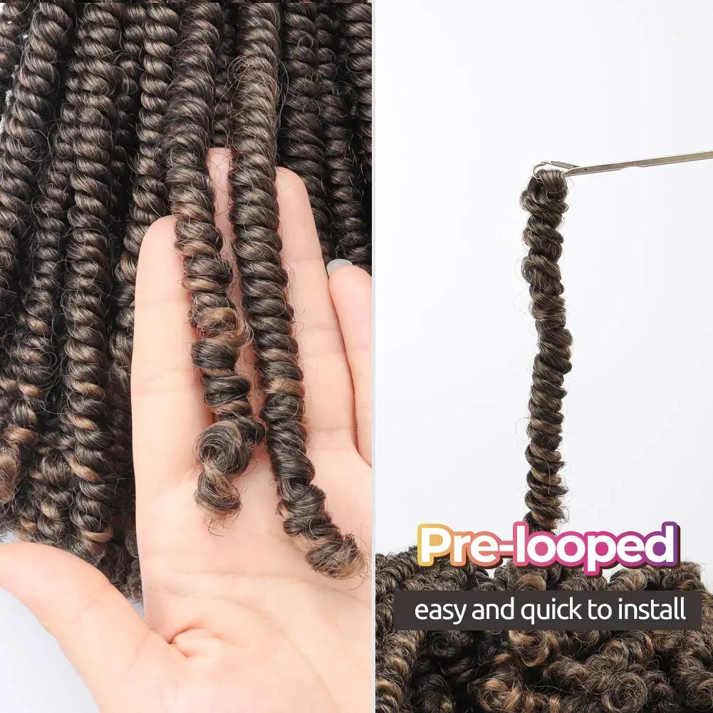 ( US ONLY) FAST SHIPPING Bob Spring | Toyotress® Bob Spring Twist, Short Fluffy Twist, Pre-Twisted Pre-Looped Crochet Install Hair Super Cute & Versatile Crochet Braids Toyotress