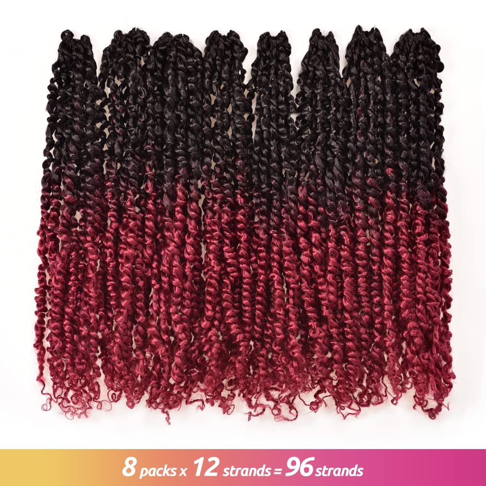 FAST SHIPPING 3-5 DAY NB | ToyoTress Tiana Passion Twist Hair - Pre-twisted Crochet Braids Natural Black, Pre-looped Synthetic Braiding Hair Extensions