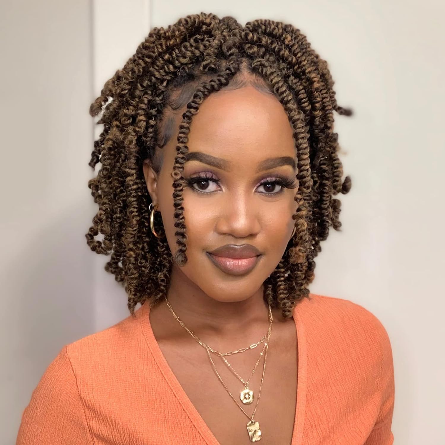 FAST SHIPPING 3-5 DAY Bob Spring | TOYOTRESS Bob Spring Twist (160 strands), Short Fluffy Twist, Pre-Twisted Pre-Looped Crochet Install Hair Super Cute & Versatile Crochet Braids