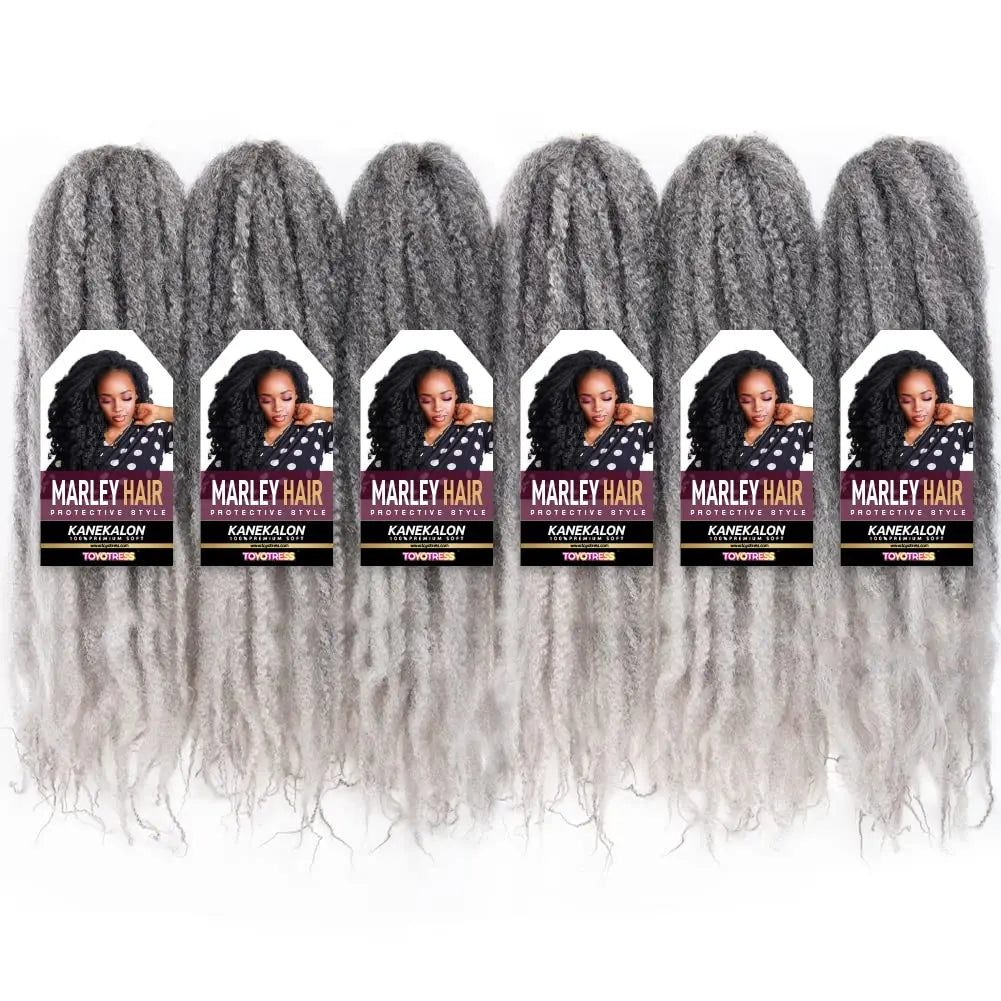 ( US ONLY) FAST SHIPPING Marley Hair | Toyotress® Marley Twist Hair - Short Black Marley Hair For Faux Locs, Afro Kinky Curly Marley Twist Braiding Hair Extensions Synthetic Toyotress