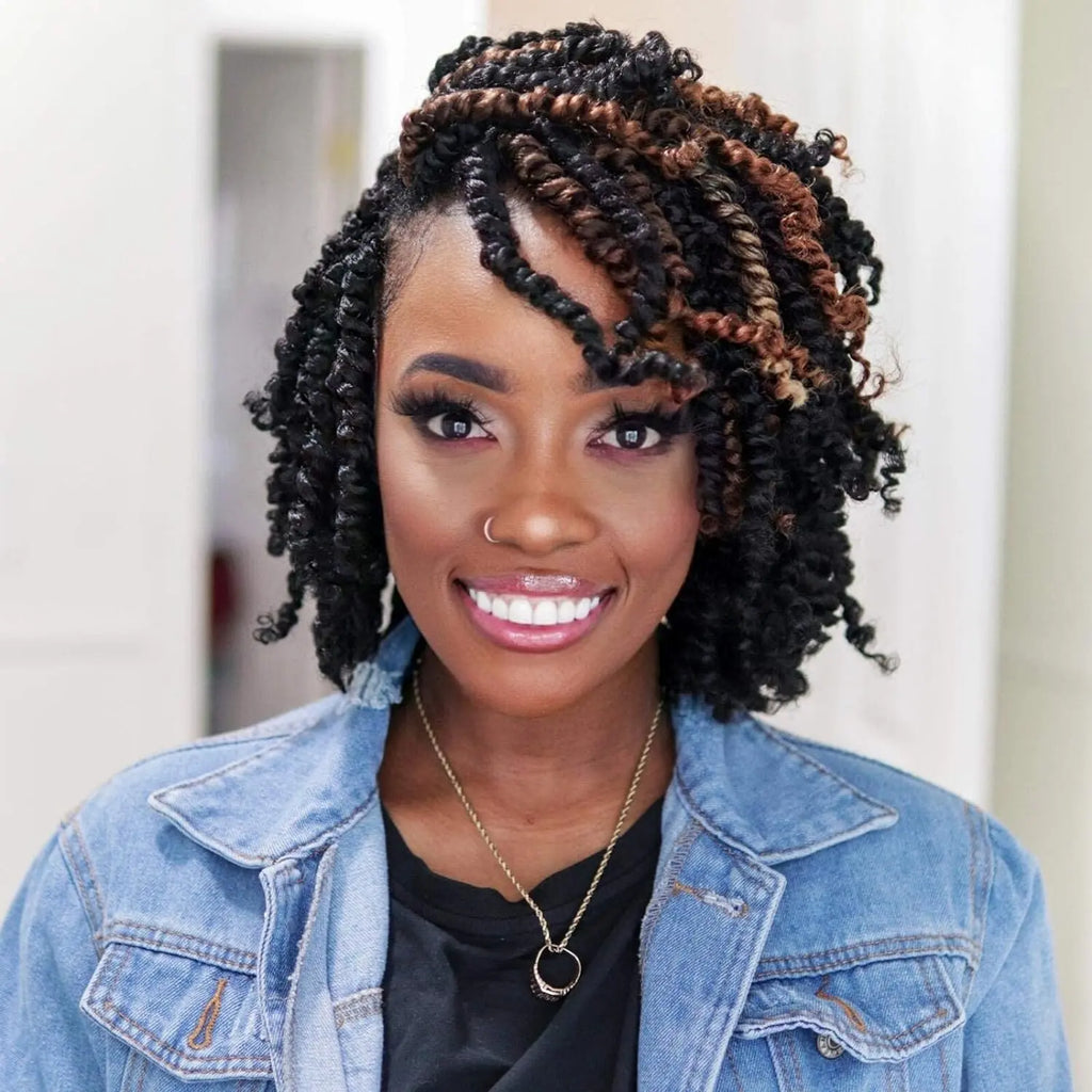 ( US ONLY) FAST SHIPPING NB | Toyotress® Tiana Passion Twist Hair - Pre-twisted Crochet Braids Natural Black, Pre-looped Synthetic Braiding Hair Extensions Toyotress