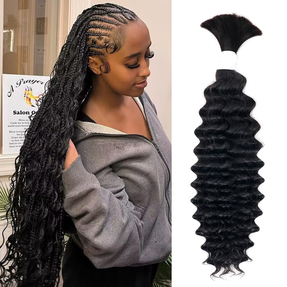 Toyoytress Human Braiding Hair 50g One Bundle/Pack 20 Inch Body Wave Human Hair for Braiding No Weft 100% Unprocessed Brazilian Remy Human Hair Extensions for Boho Braids Wet and Wavy
