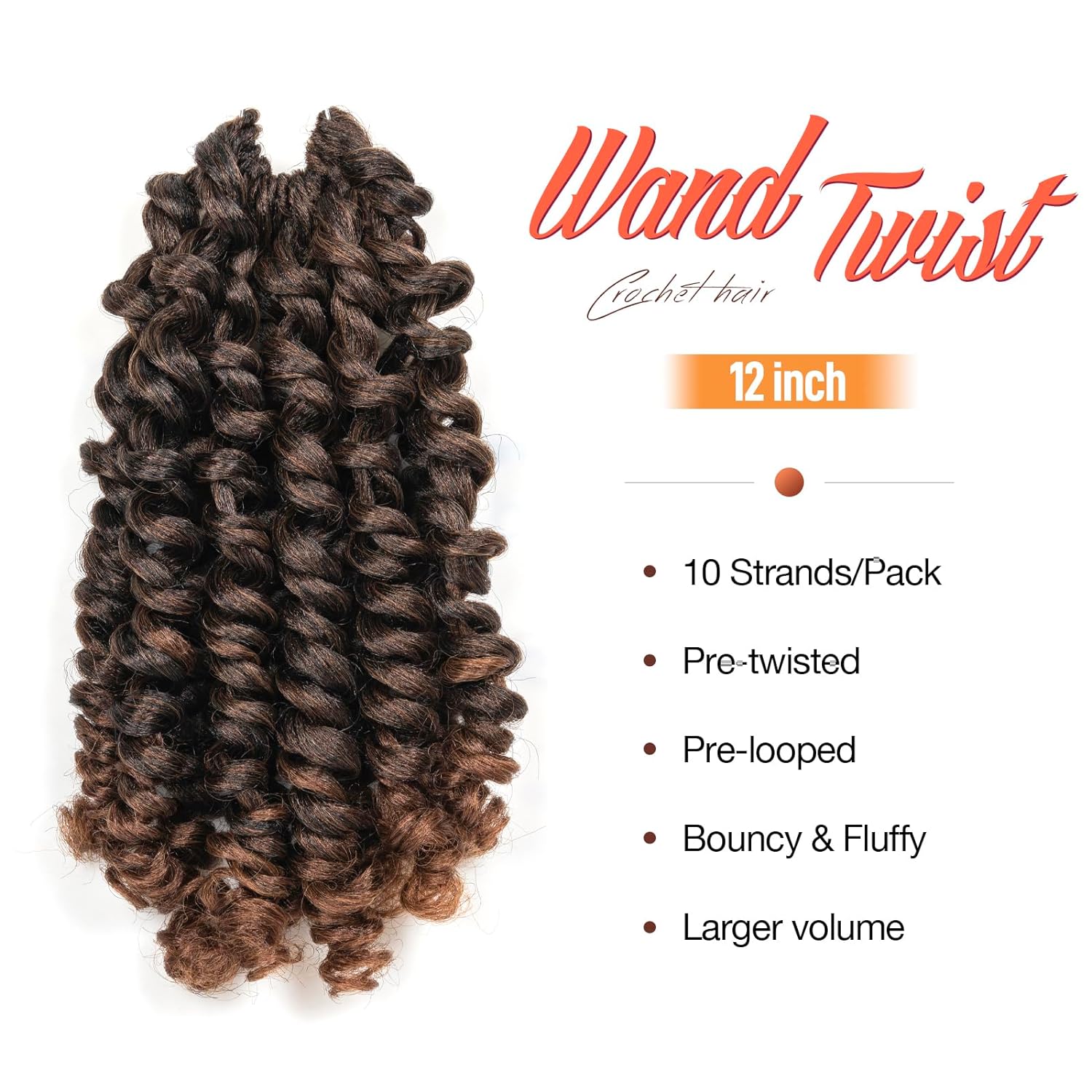 FAST SHIPPING 3-5 DAY WC | Toyotress Wand Curl Crochet Hair - 6 Inch 6 Packs Jet Black Jamaican Bounce Crochet Hair, Short Bob Curly Crochet Braids Bouncy Curls Synthetic Braiding Hair Extensions (6 Inch, 1-6P)