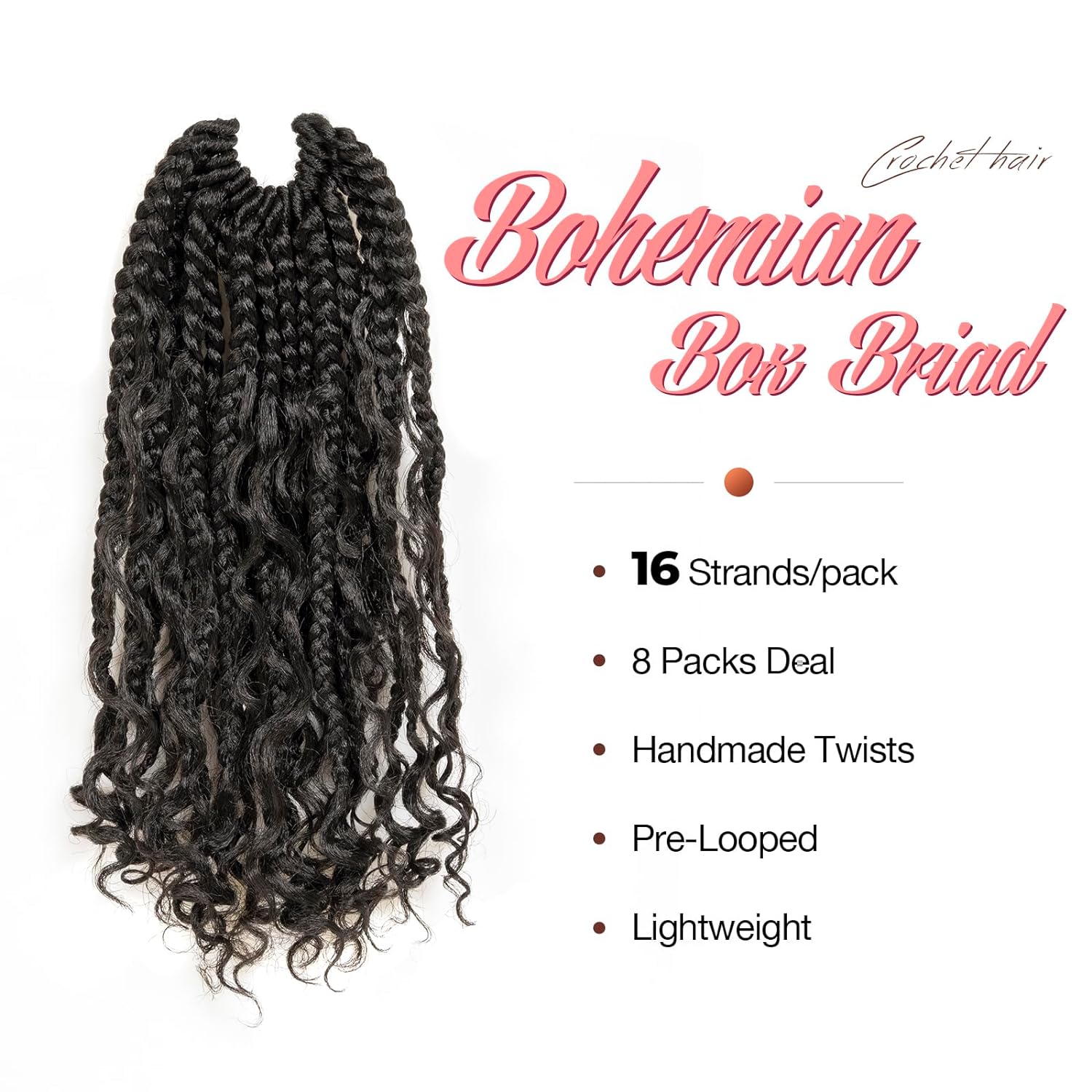 FAST SHIPPING 3-5 DAY Bob Spring | TOYOTRESS Bob Spring Twist (160 strands), Short Fluffy Twist, Pre-Twisted Pre-Looped Crochet Install Hair Super Cute & Versatile Crochet Braids