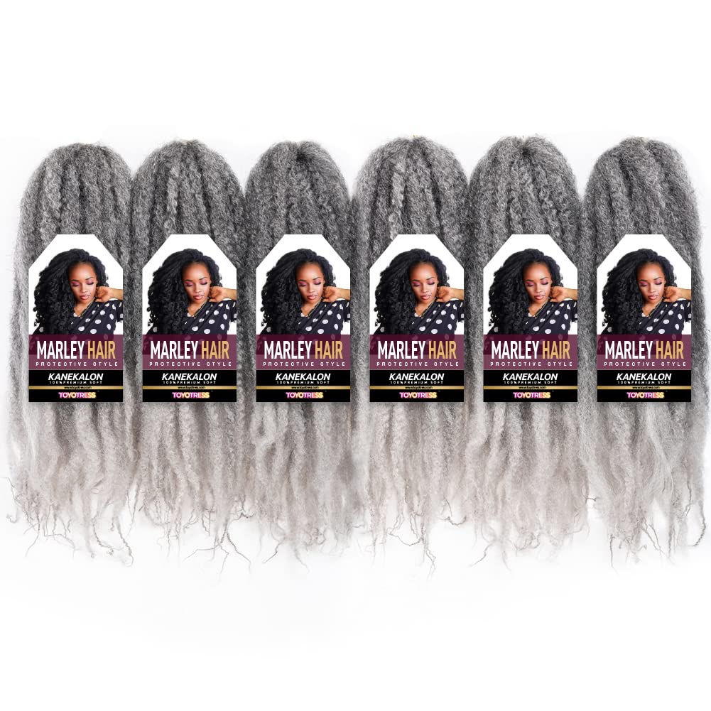 ( US ONLY) FAST SHIPPING Marley Hair | ToyoTress Marley Twist Hair - Short Black Marley Hair For Faux Locs, Afro Kinky Curly Marley Twist Braiding Hair Extensions Synthetic