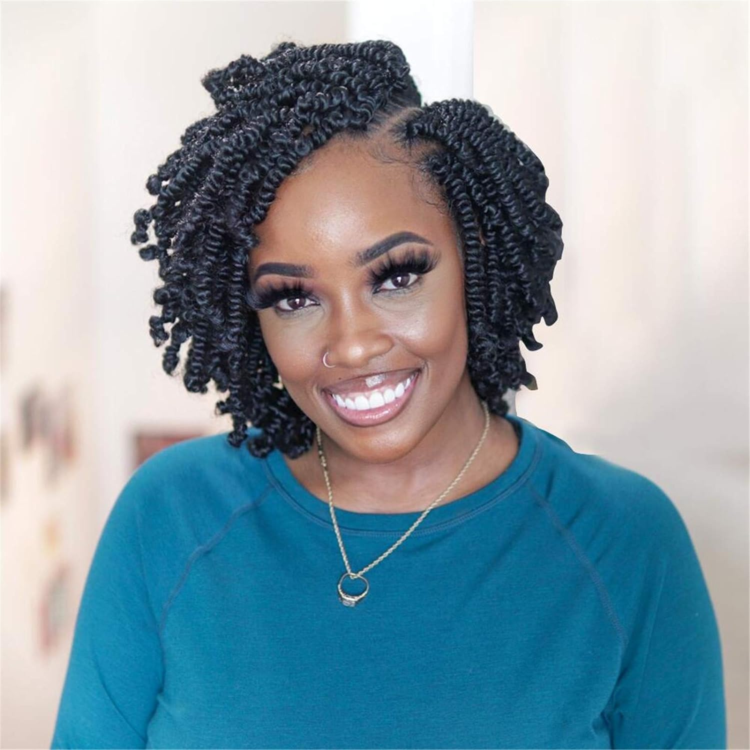 FAST SHIPPING 3-5 DAY Bob Spring | TOYOTRESS Bob Spring Twist (160 strands), Short Fluffy Twist, Pre-Twisted Pre-Looped Crochet Install Hair Super Cute & Versatile Crochet Braids