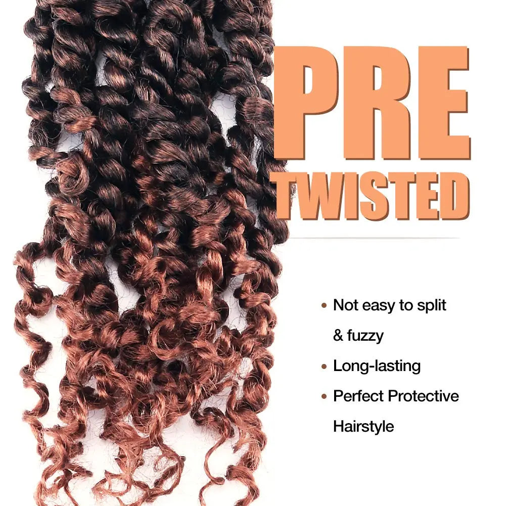 ( US ONLY) FAST SHIPPING NB | Toyotress® Tiana Passion Twist Hair - Pre-twisted Crochet Braids Natural Black, Pre-looped Synthetic Braiding Hair Extensions Toyotress