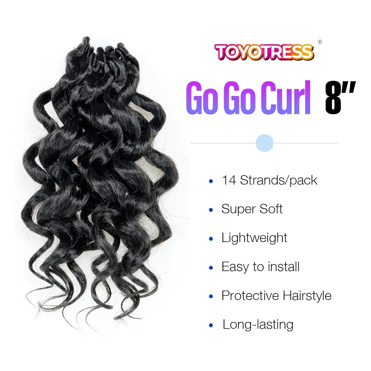 ( US ONLY) FAST SHIPPING BC | Toyotress® Freetress Beach Curl Crochet Hair Gogo Curl Jamaican Bounce Wavy Curly Pre-Looped Synthetic Hair Extensions Toyotress
