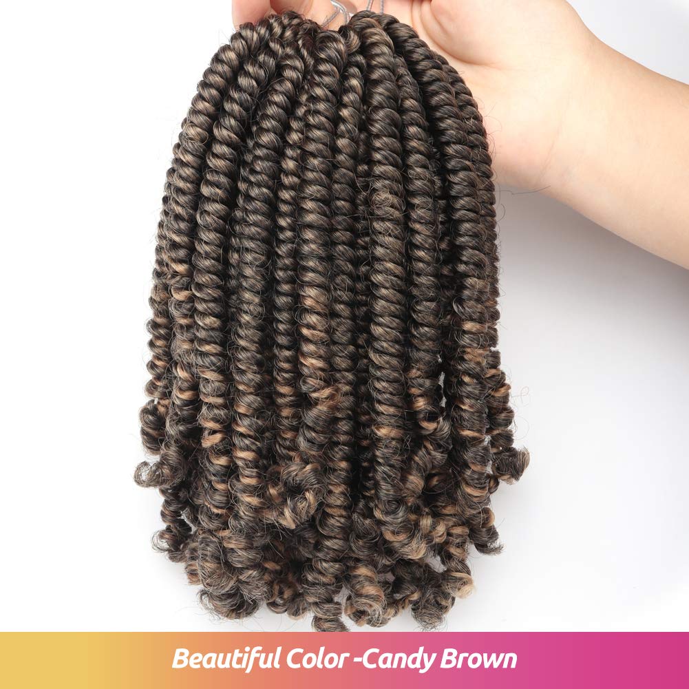 FAST SHIPPING 3-5 DAY Bob Spring | TOYOTRESS Bob Spring Twist (160 strands), Short Fluffy Twist, Pre-Twisted Pre-Looped Crochet Install Hair Super Cute & Versatile Crochet Braids