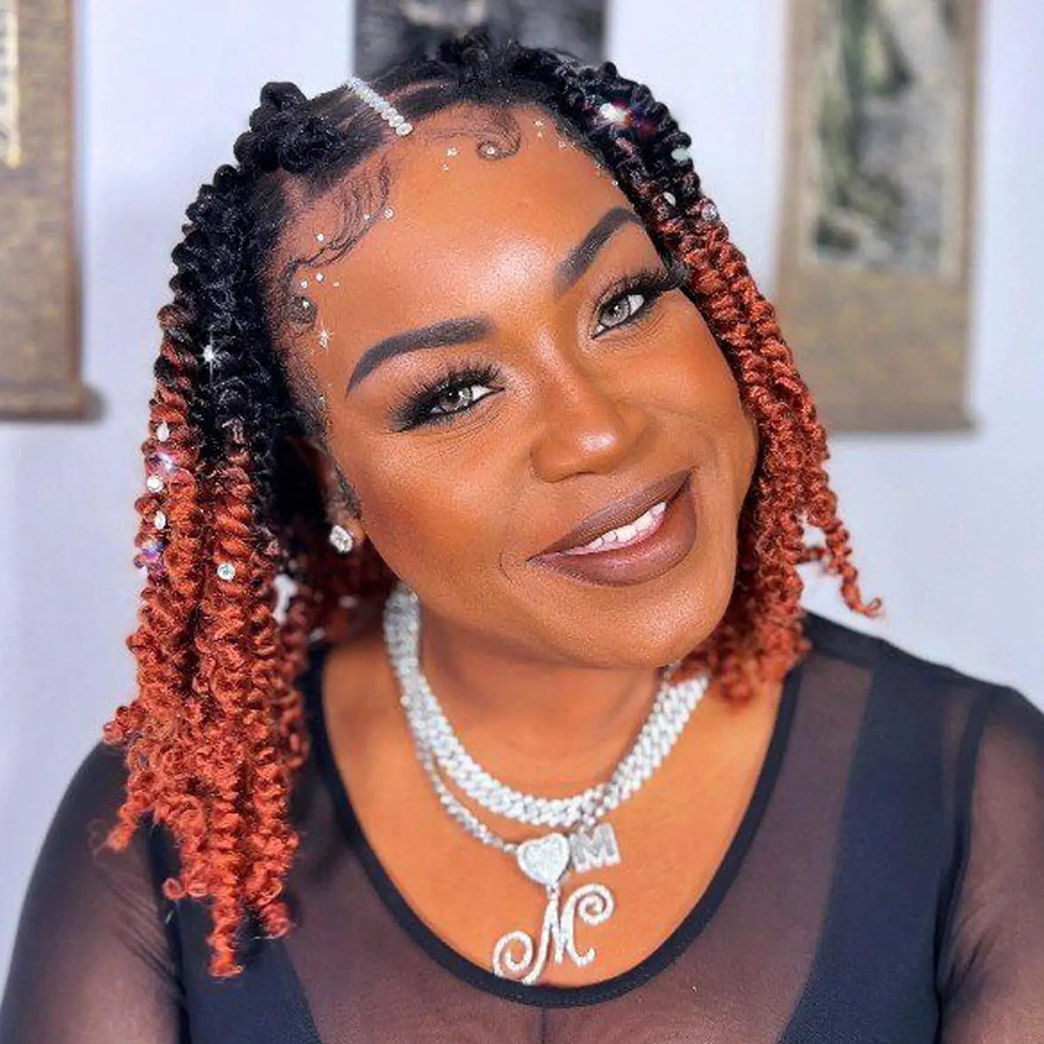 ( US ONLY) FAST SHIPPING NB | Toyotress® Tiana Passion Twist Hair - Pre-twisted Crochet Braids Natural Black, Pre-looped Synthetic Braiding Hair Extensions Toyotress