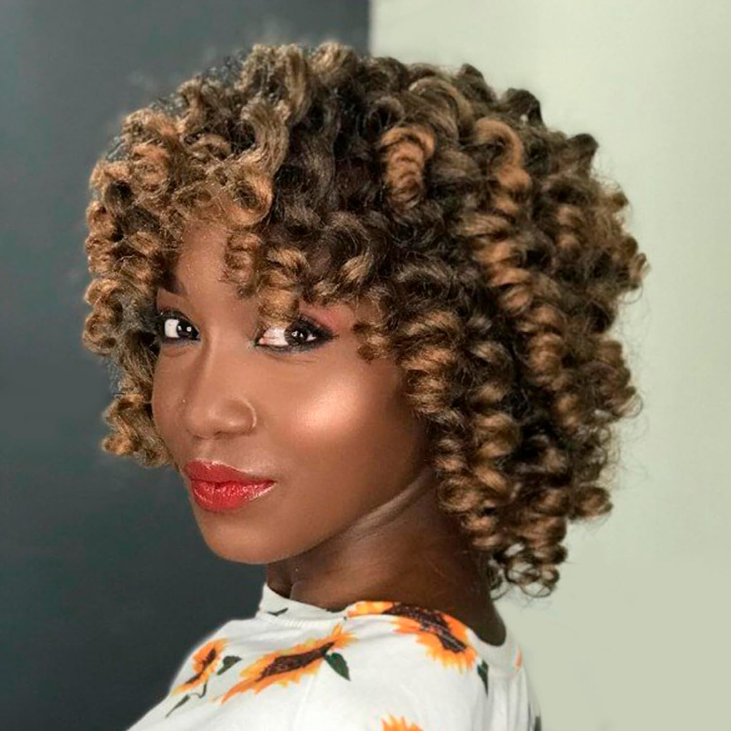 ( US ONLY) FAST SHIPPING WC | Toyotress Wand Curl Crochet Hair - 6 Packs Jet Black Jamaican Bounce Crochet Hair, Short Bob Curly Crochet Braids Bouncy Curls Synthetic Braiding Hair Extensions