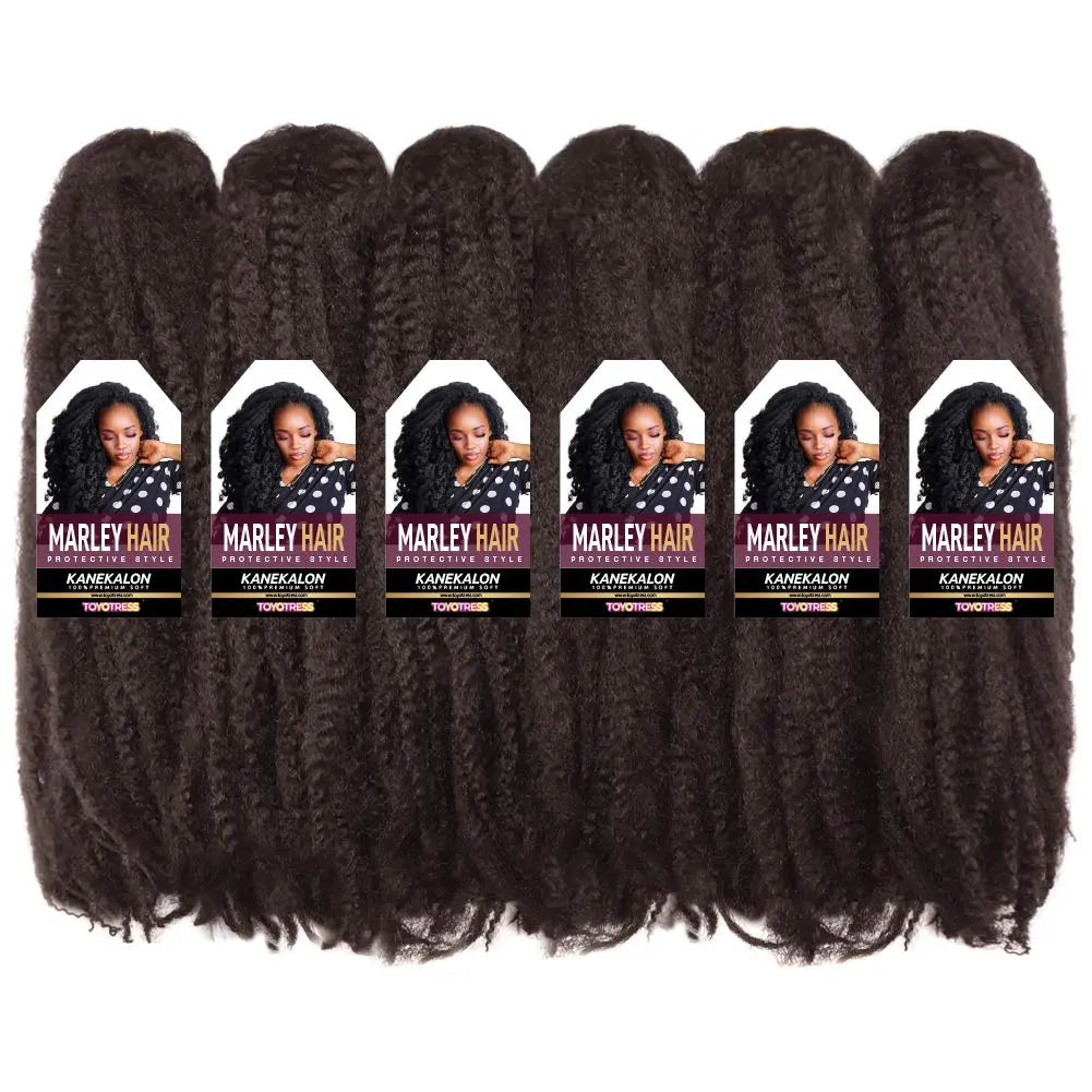 ( US ONLY) FAST SHIPPING Marley Hair | Toyotress® Marley Twist Hair - Short Black Marley Hair For Faux Locs, Afro Kinky Curly Marley Twist Braiding Hair Extensions Synthetic Toyotress