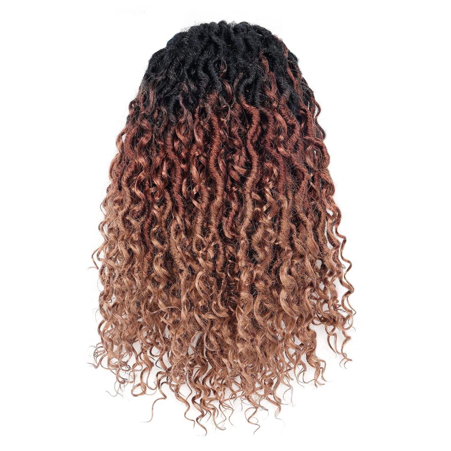 FAST SHIPPING 3-5 DAY GL | ToyoTress Curly Locs Crochet Hair - Natural Black Pre-twisted Faux Locs Crochet Braids, Short Pre-looped Synthetic Braiding Hair Extensions