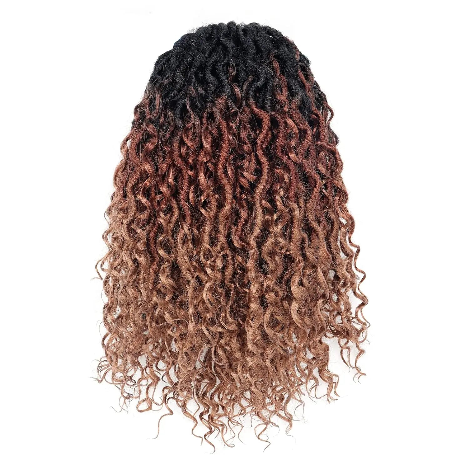 ( US ONLY) FAST SHIPPING GL | Toyotress® Curly Locs Crochet Hair - Natural Black Pre-twisted Faux Locs Crochet Braids, Short Pre-looped Synthetic Braiding Hair Extensions Toyotress