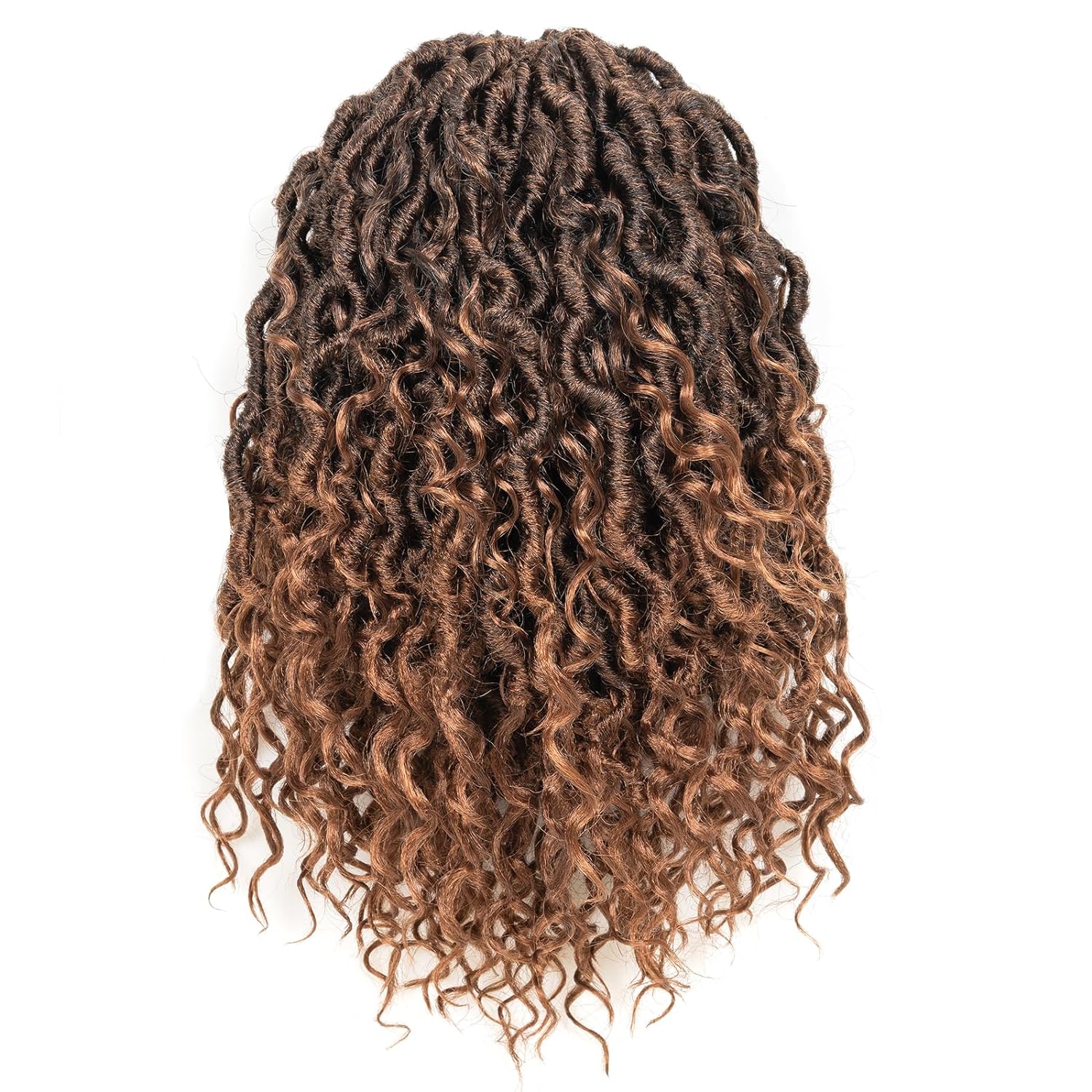 FAST SHIPPING 3-5 DAY GL | ToyoTress Curly Locs Crochet Hair - Natural Black Pre-twisted Faux Locs Crochet Braids, Short Pre-looped Synthetic Braiding Hair Extensions