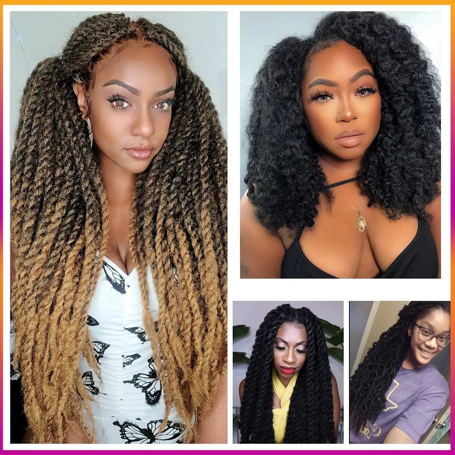 ( US ONLY) FAST SHIPPING Marley Hair | Toyotress® Marley Twist Hair - Short Black Marley Hair For Faux Locs, Afro Kinky Curly Marley Twist Braiding Hair Extensions Synthetic Toyotress