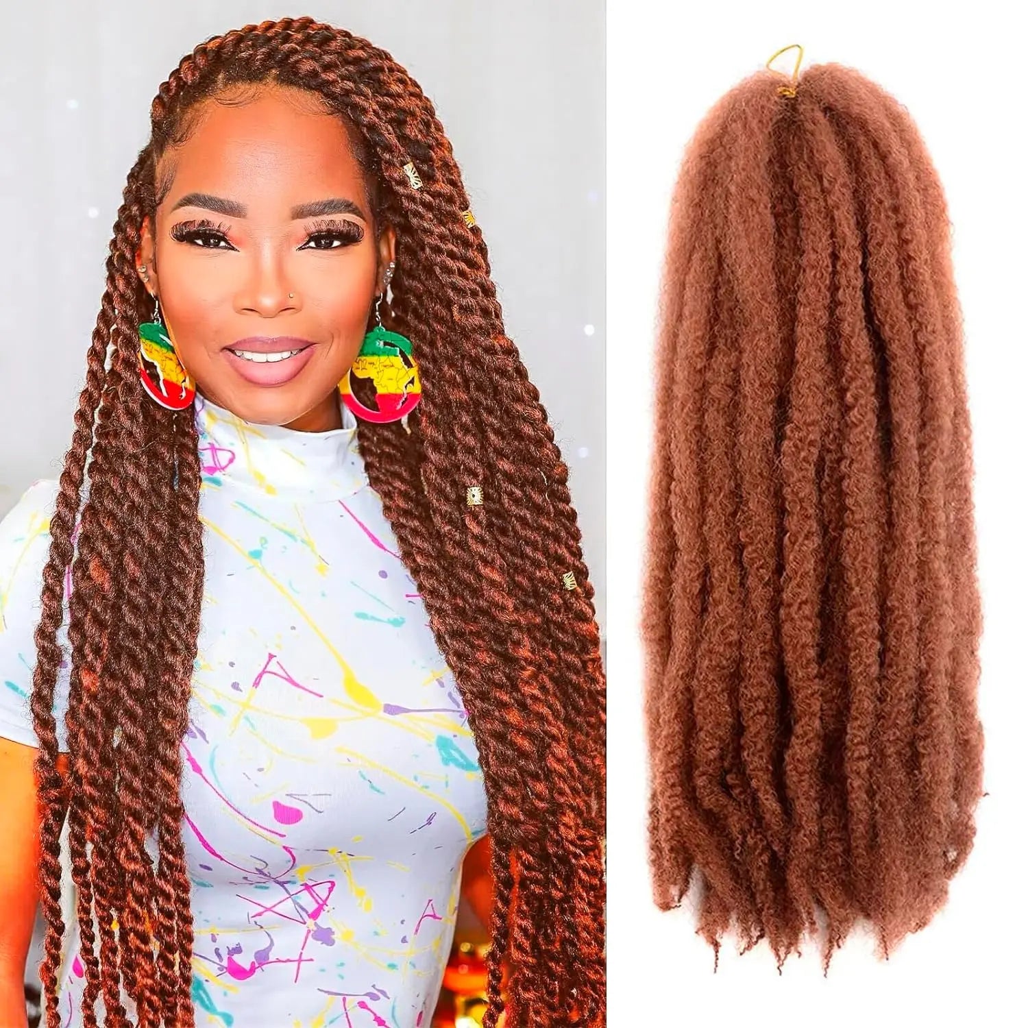 ( US ONLY) FAST SHIPPING Marley Hair | Toyotress® Marley Twist Hair - Short Black Marley Hair For Faux Locs, Afro Kinky Curly Marley Twist Braiding Hair Extensions Synthetic Toyotress