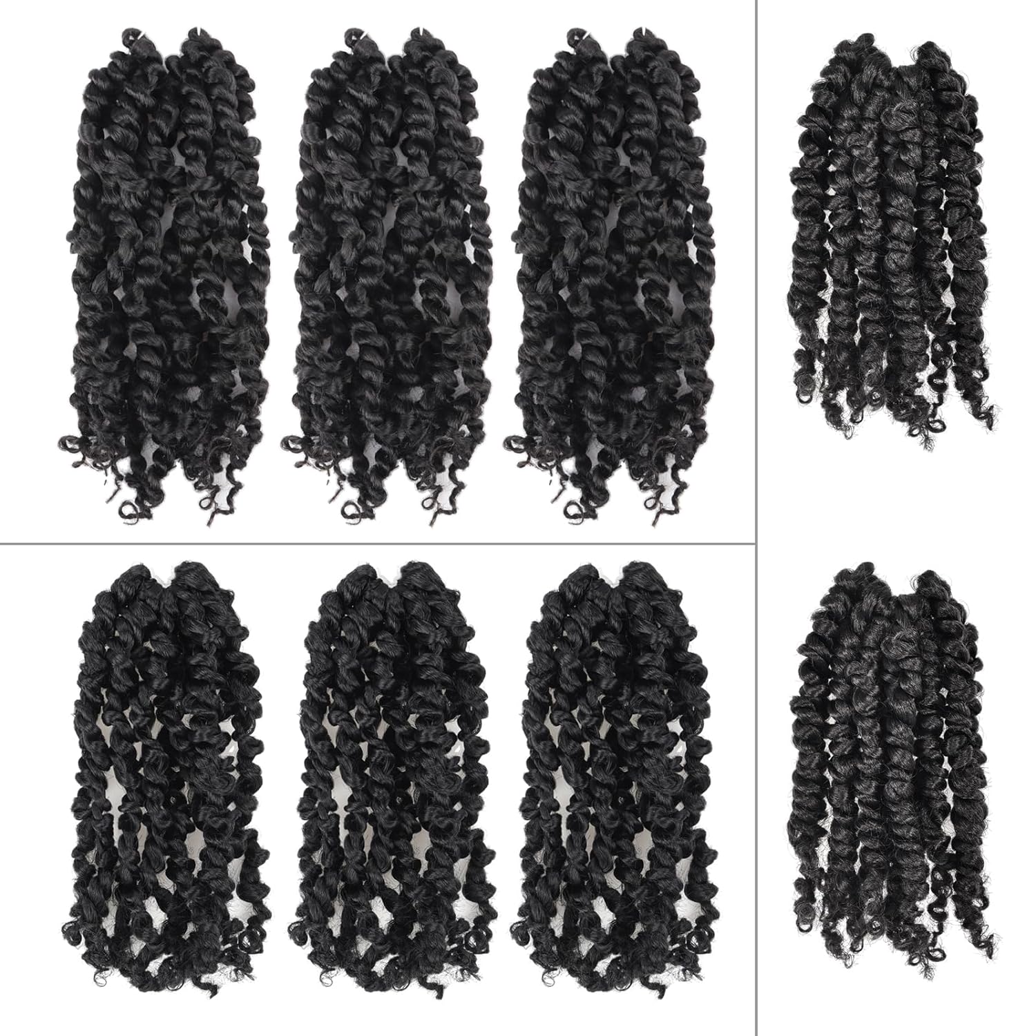 FAST SHIPPING 3-5 DAY NB | ToyoTress Tiana Passion Twist Hair - Pre-twisted Crochet Braids Natural Black, Pre-looped Synthetic Braiding Hair Extensions