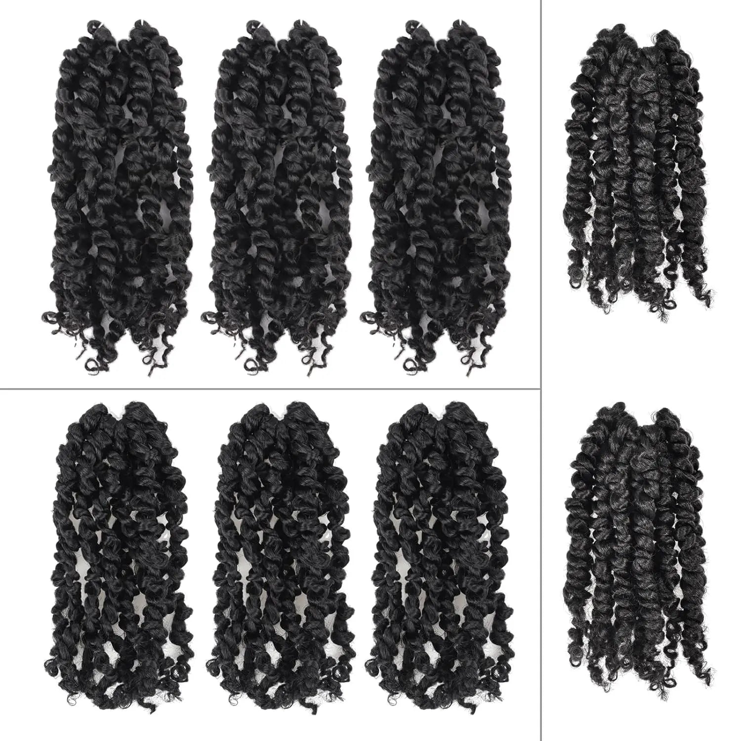 ( US ONLY) FAST SHIPPING NB | Toyotress® Tiana Passion Twist Hair - Pre-twisted Crochet Braids Natural Black, Pre-looped Synthetic Braiding Hair Extensions Toyotress