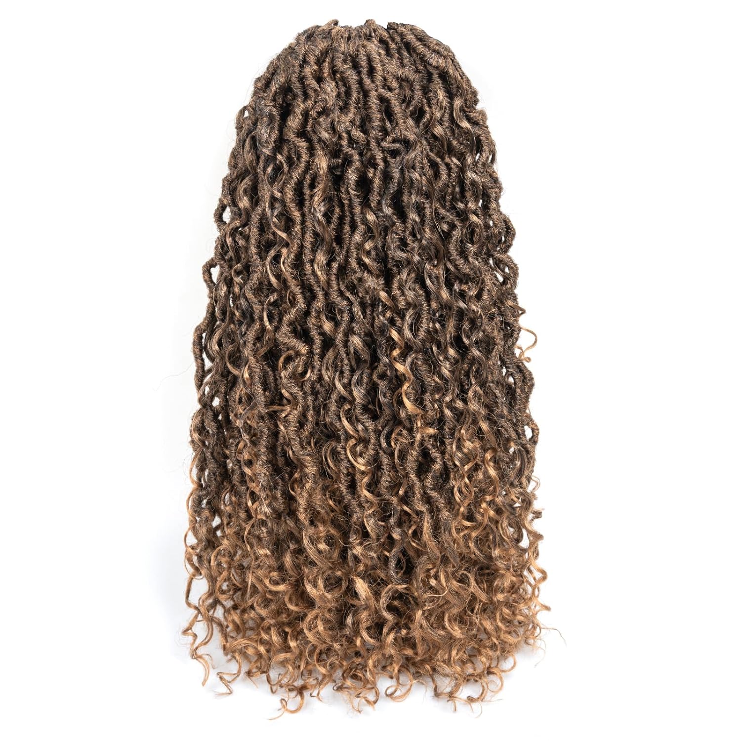 FAST SHIPPING 3-5 DAY GL | ToyoTress Curly Locs Crochet Hair - Natural Black Pre-twisted Faux Locs Crochet Braids, Short Pre-looped Synthetic Braiding Hair Extensions