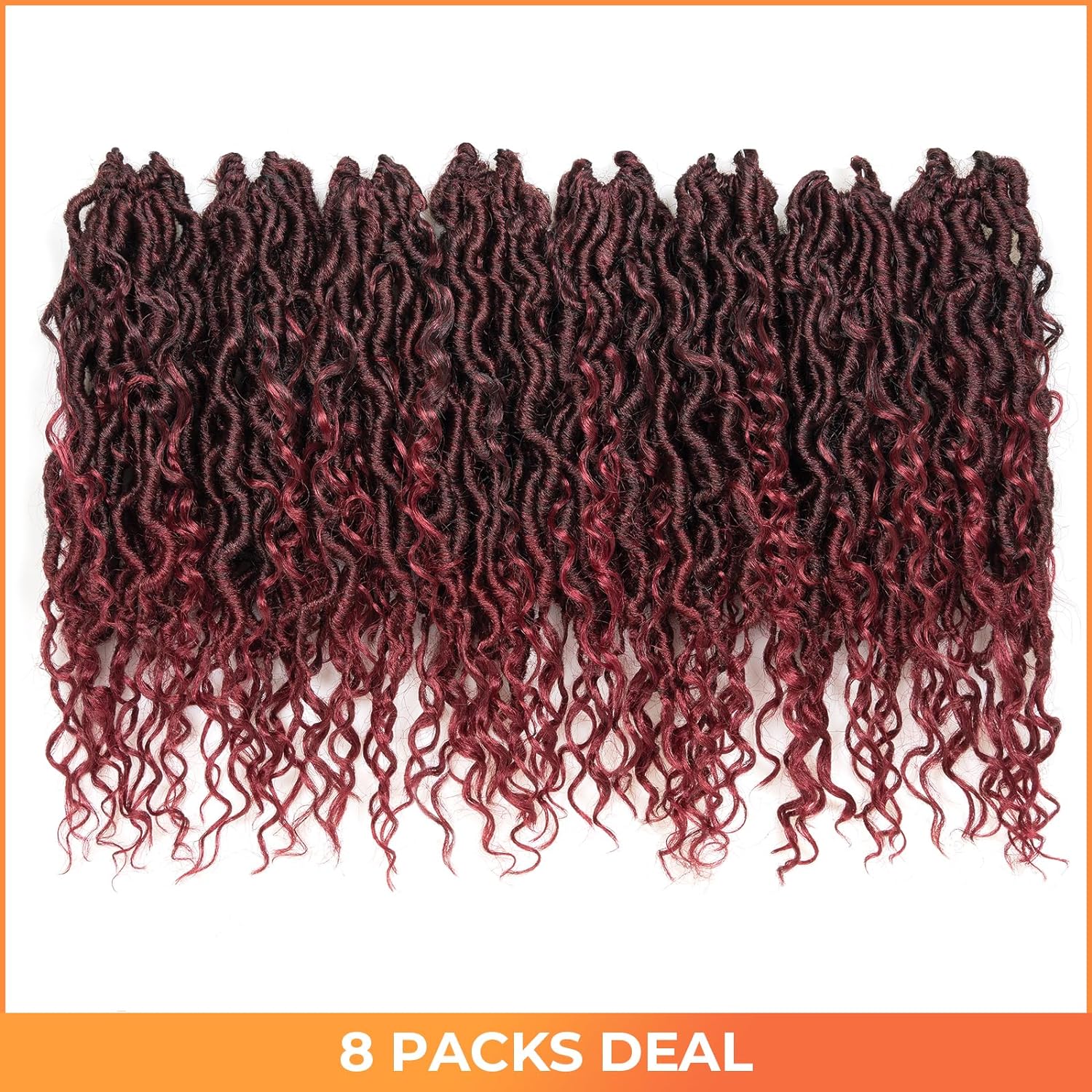 FAST SHIPPING 3-5 DAY GL | ToyoTress Curly Locs Crochet Hair - Natural Black Pre-twisted Faux Locs Crochet Braids, Short Pre-looped Synthetic Braiding Hair Extensions