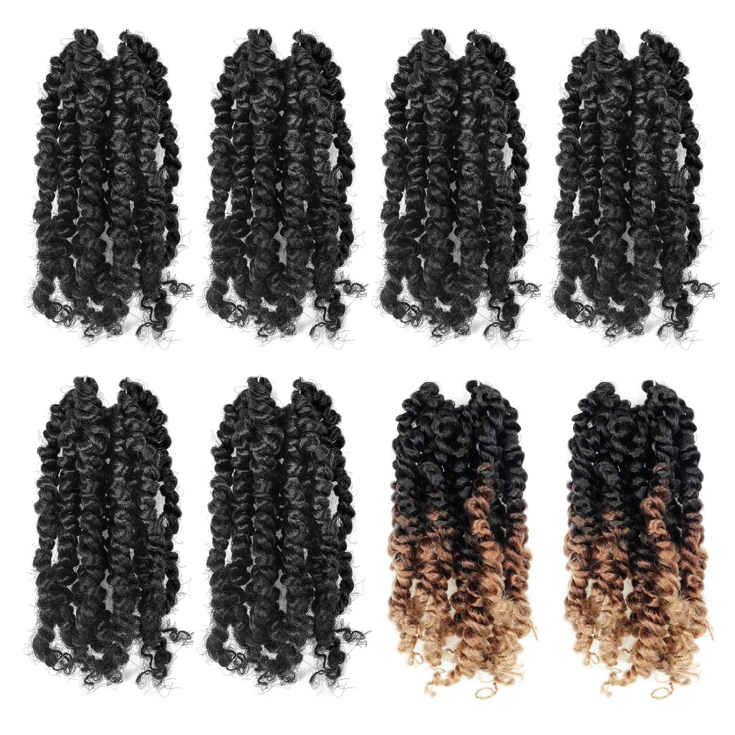 FAST SHIPPING 3-5 DAY NB | ToyoTress Tiana Passion Twist Hair - Pre-twisted Crochet Braids Natural Black, Pre-looped Synthetic Braiding Hair Extensions