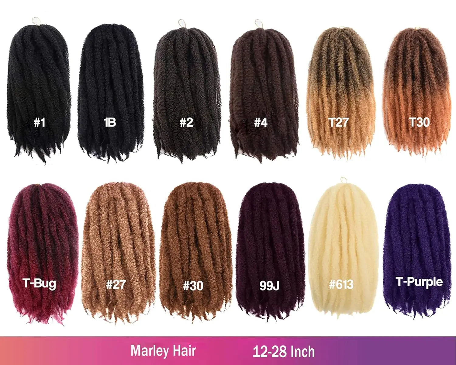 ( US ONLY) FAST SHIPPING Marley Hair | Toyotress® Marley Twist Hair - Short Black Marley Hair For Faux Locs, Afro Kinky Curly Marley Twist Braiding Hair Extensions Synthetic Toyotress