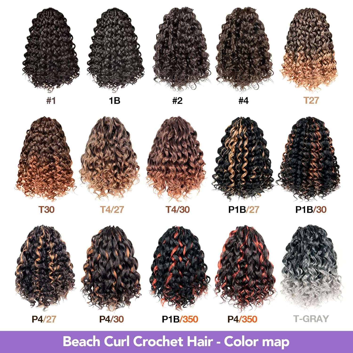 FAST SHIPPING 3-5 DAY BC | Toyotress Beach Curl Crochet Hair - 8 Packs Crochet Hair, Short Curly Beach Wave Wavy Braids For Black Women Synthetic Braiding Hair Extensions