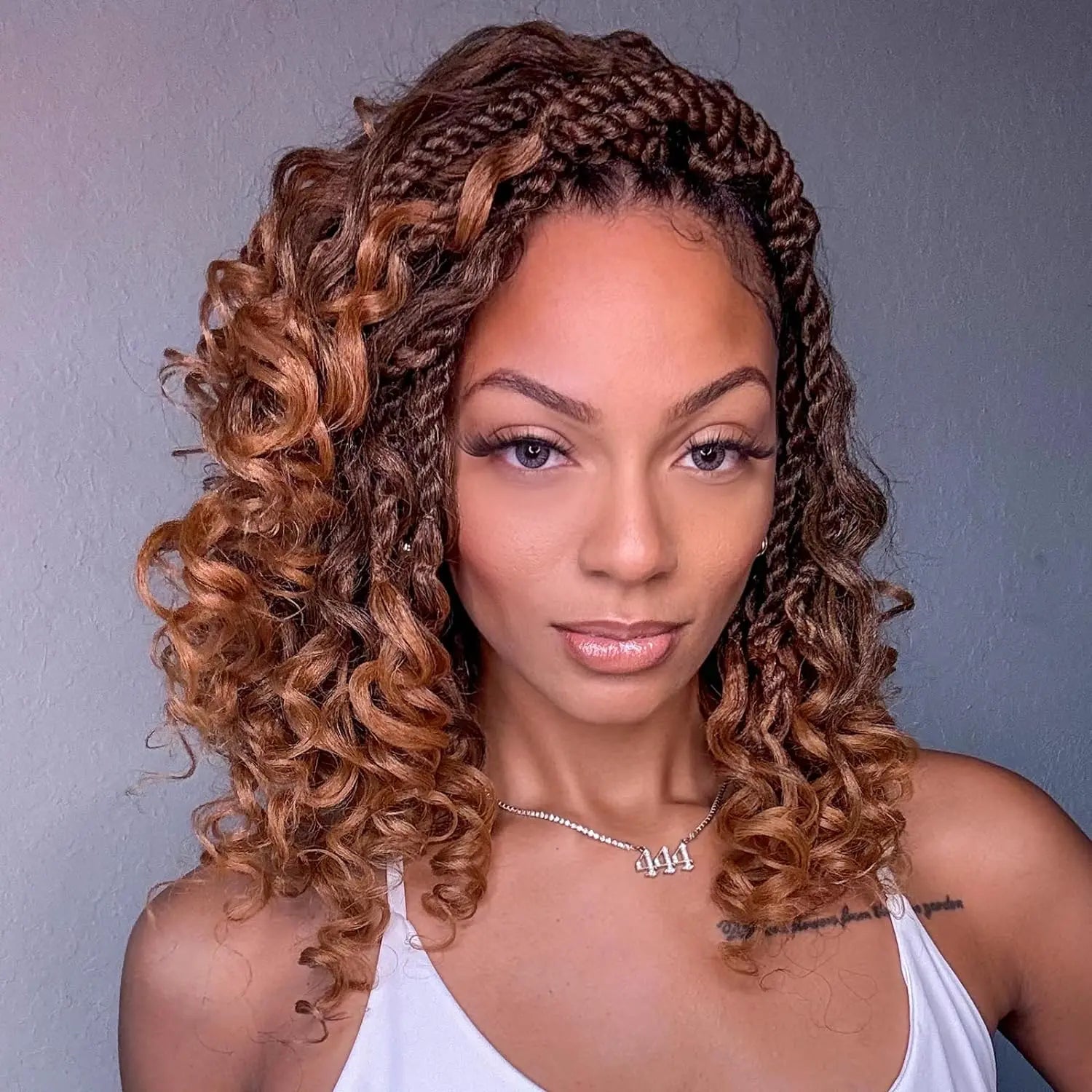 ( US ONLY) FAST SHIPPING ISLAND TWIST | Toyotress® Boho Island Twist Crochet Hair - 8 Packs Short Bob Ombre Brown Boho Havana Twist Crochet Braids Synthetic Braiding Hair Toyotress