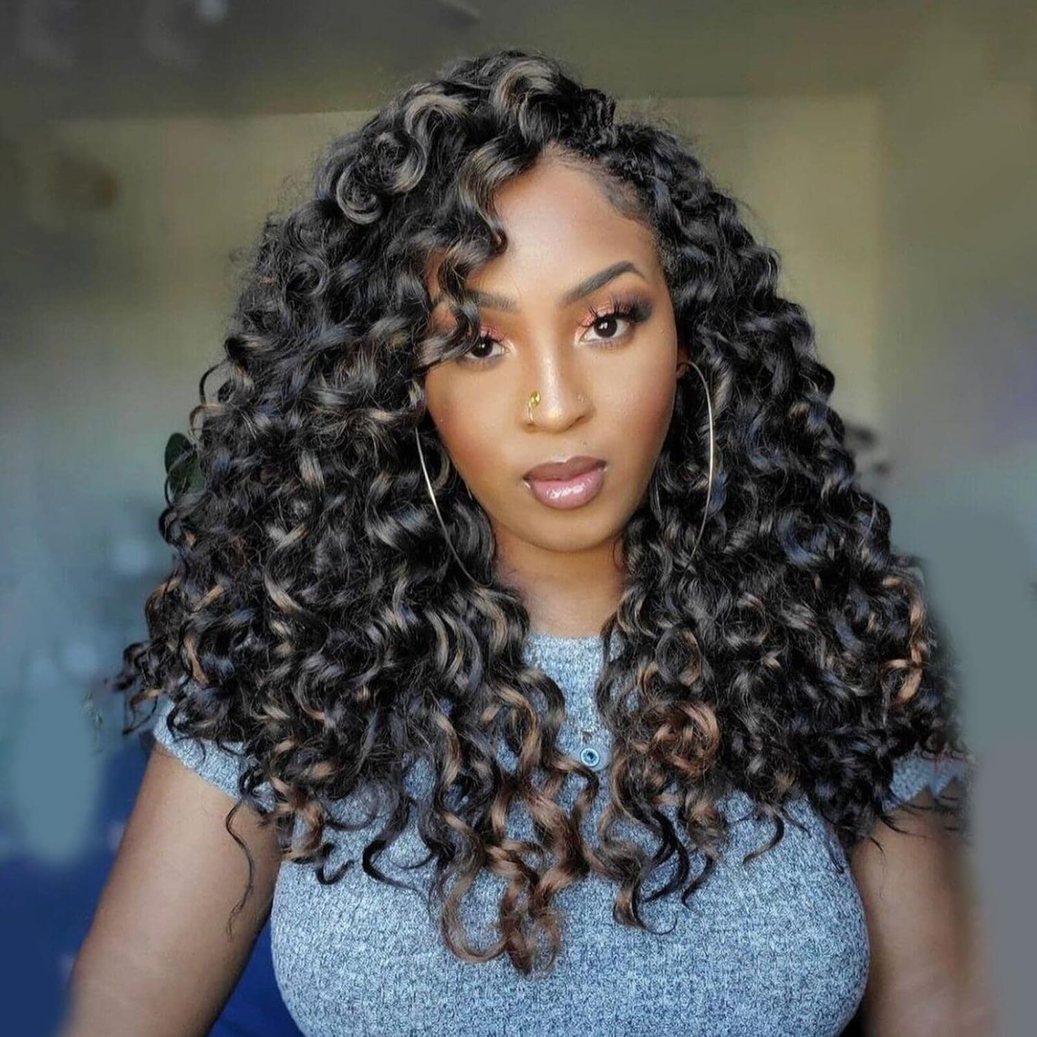 Crochet Hair 12 Inch 8 Packs Gogo Curl Curly Crochet Hair Beach Curl Crochet  Hair Extensions Ocean Wave Crochet Hair For Black Women(12 inch 8 packs 1B)  12 Inch (Pack of 8) 1B