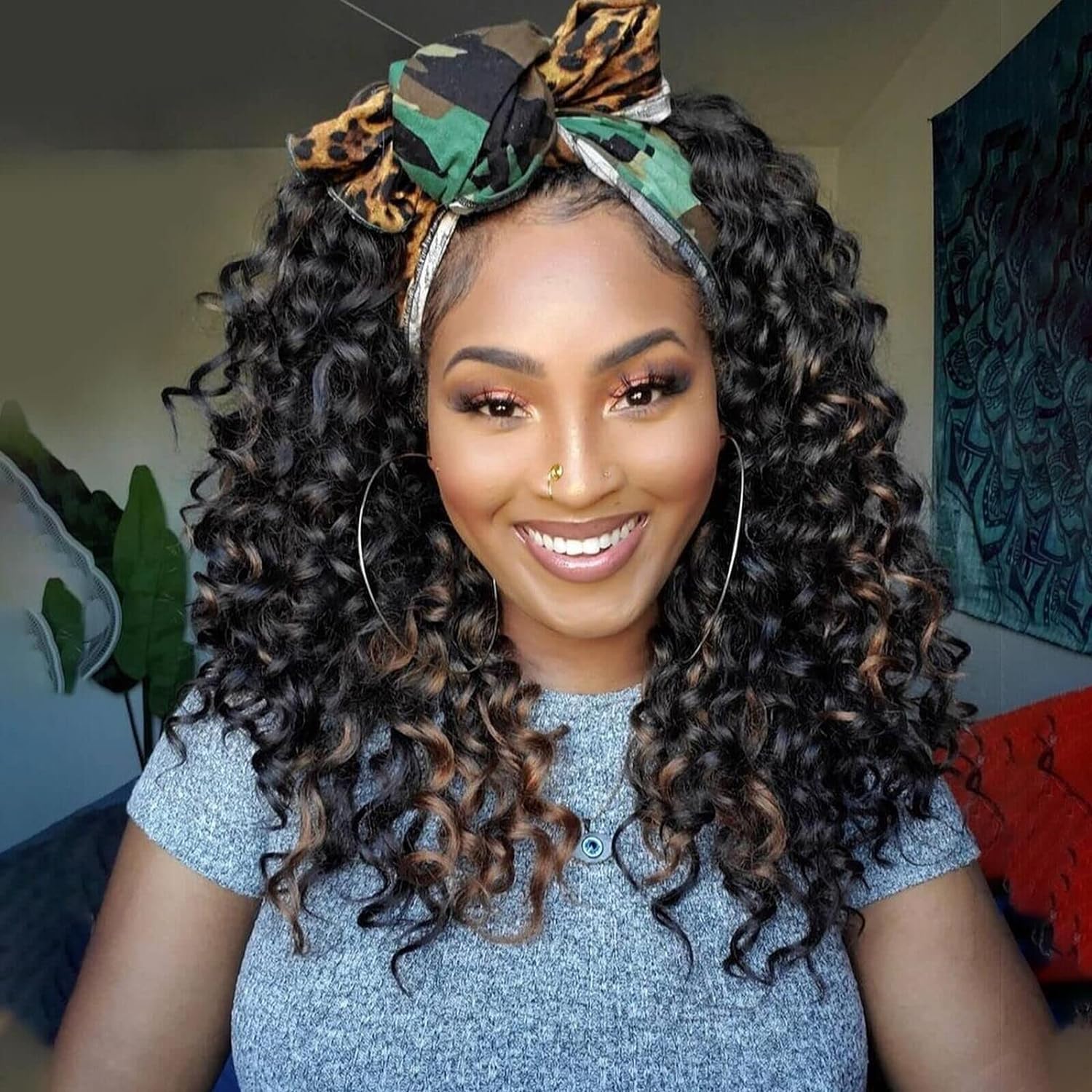 FAST SHIPPING 3-5 DAY BC | Toyotress Beach Curl Crochet Hair - 8 Packs Crochet Hair, Short Curly Beach Wave Wavy Braids For Black Women Synthetic Braiding Hair Extensions