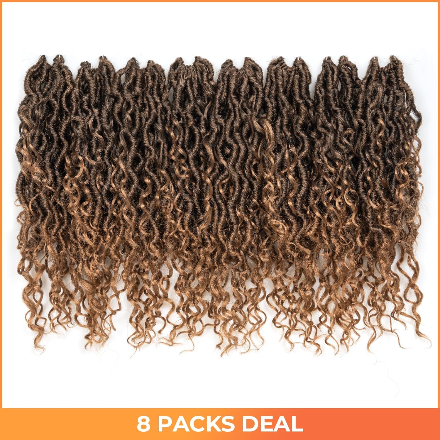 FAST SHIPPING 3-5 DAY GL | ToyoTress Curly Locs Crochet Hair - Natural Black Pre-twisted Faux Locs Crochet Braids, Short Pre-looped Synthetic Braiding Hair Extensions