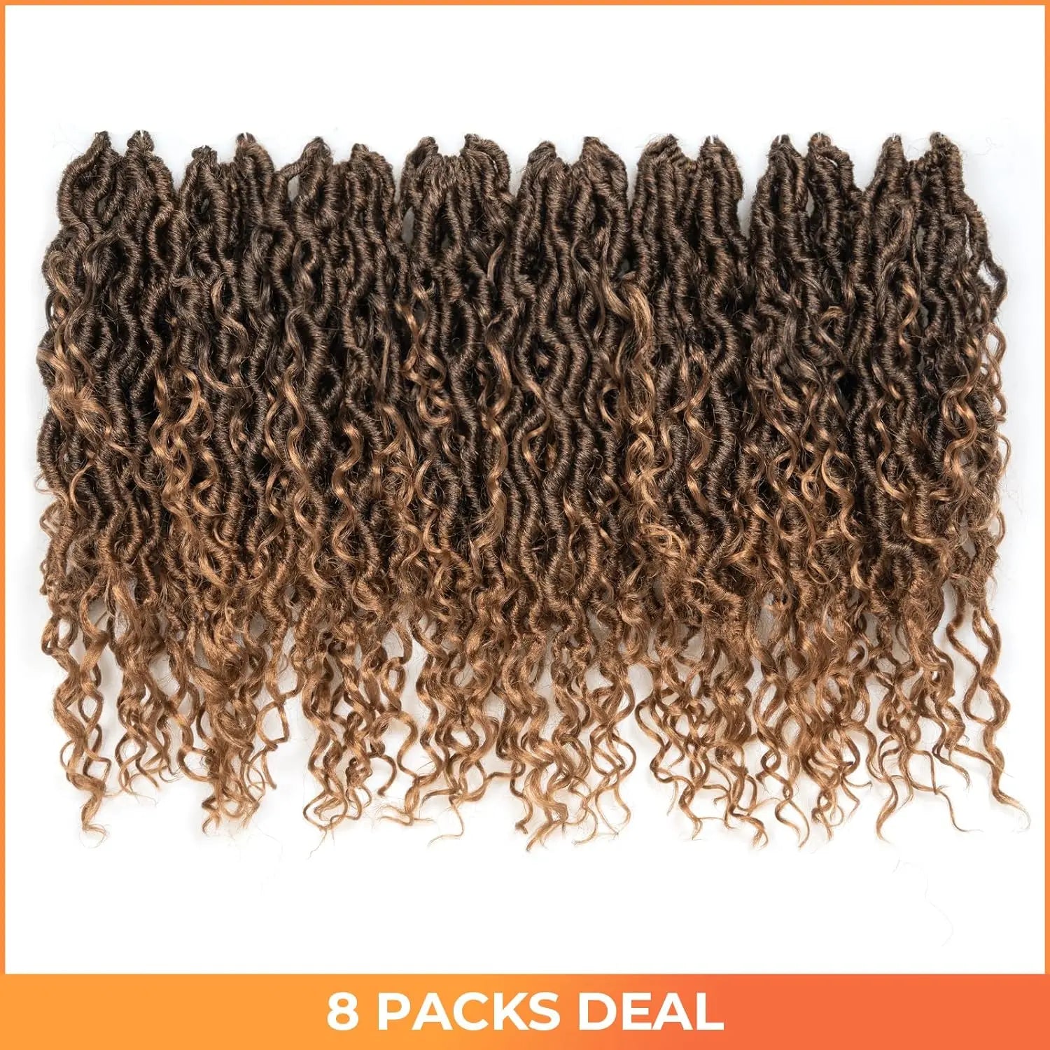( US ONLY) FAST SHIPPING GL | Toyotress® Curly Locs Crochet Hair - Natural Black Pre-twisted Faux Locs Crochet Braids, Short Pre-looped Synthetic Braiding Hair Extensions Toyotress