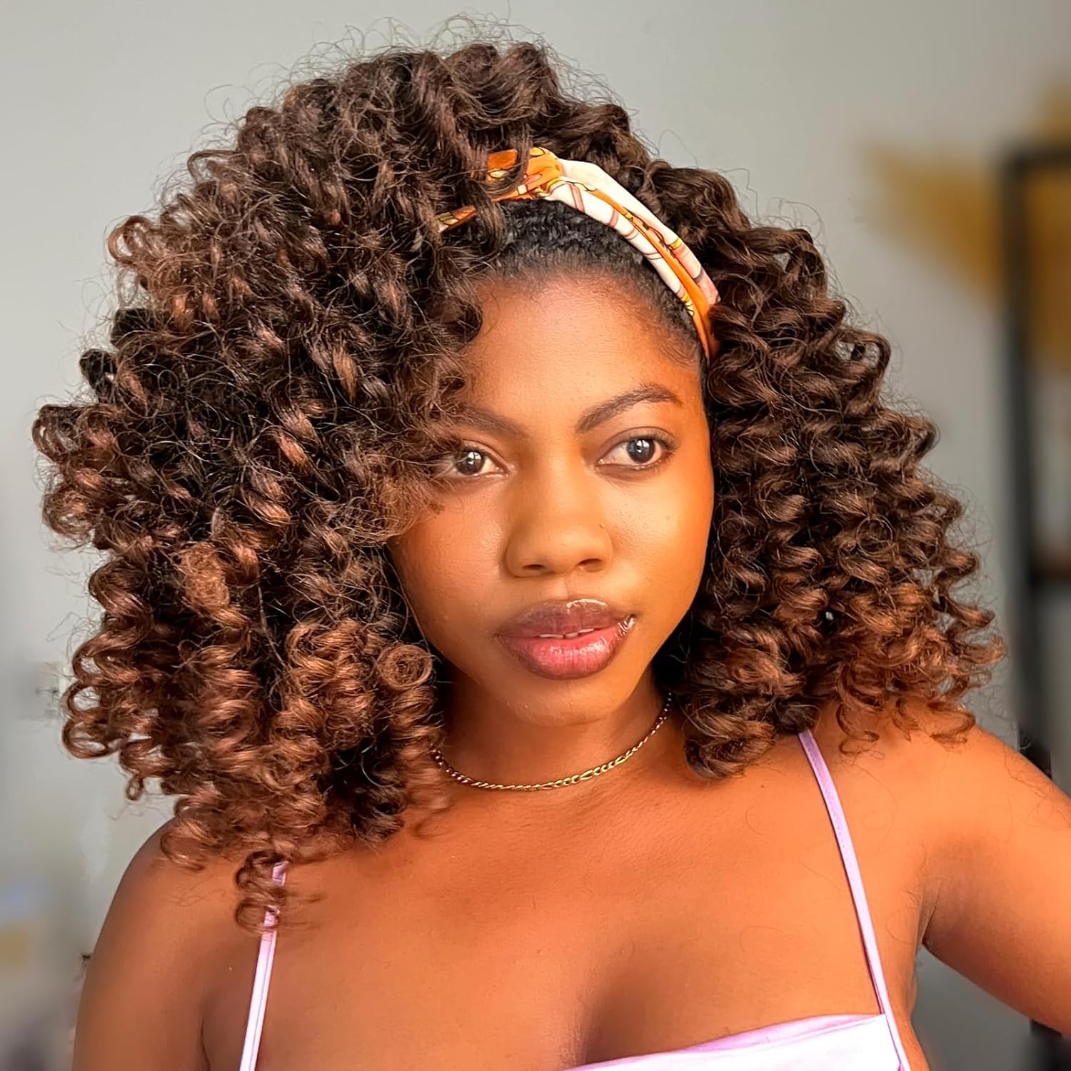 FAST SHIPPING 3-5 DAY WC | Toyotress Wand Curl Crochet Hair - 6 Inch 6 Packs Jet Black Jamaican Bounce Crochet Hair, Short Bob Curly Crochet Braids Bouncy Curls Synthetic Braiding Hair Extensions (6 Inch, 1-6P)