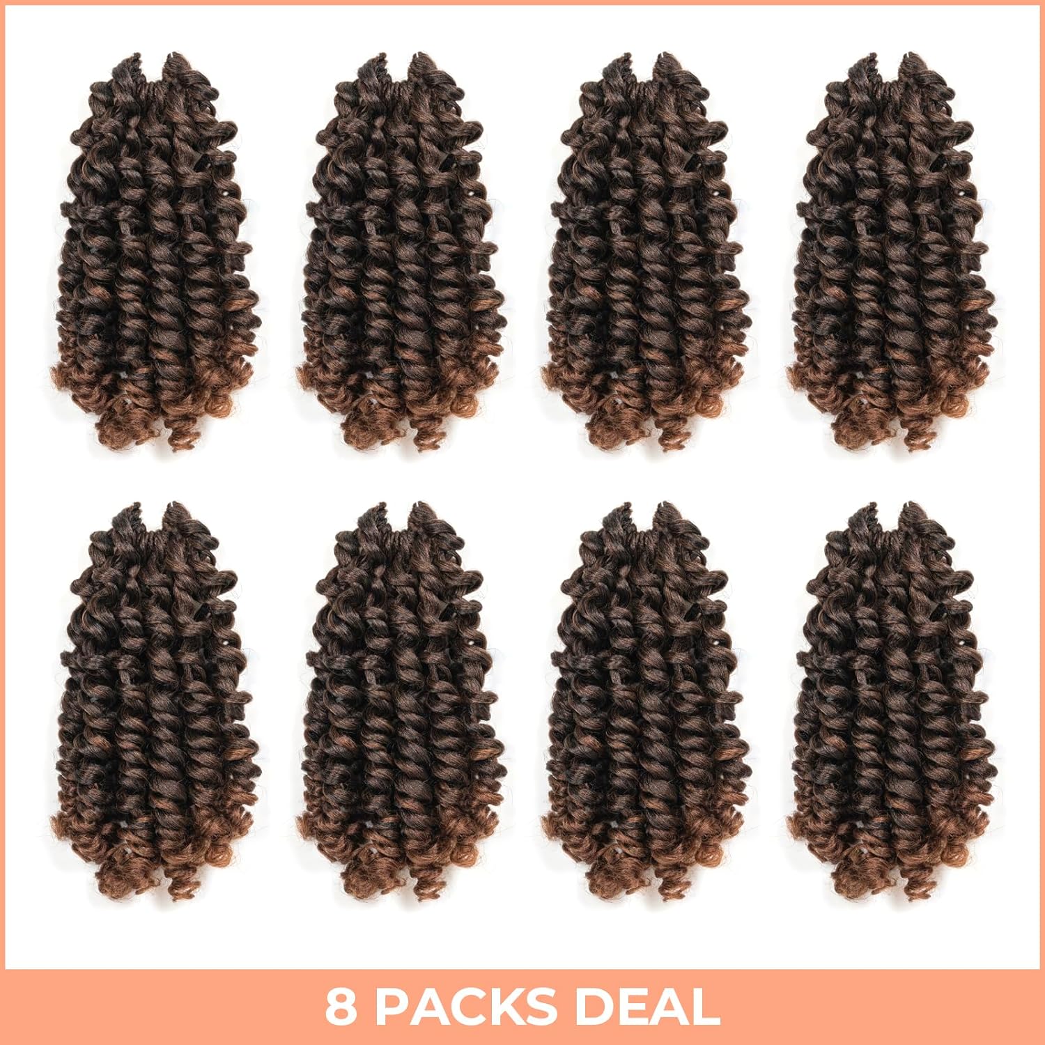 ( US ONLY) FAST SHIPPING WC | Toyotress Wand Curl Crochet Hair - 6 Packs Jet Black Jamaican Bounce Crochet Hair, Short Bob Curly Crochet Braids Bouncy Curls Synthetic Braiding Hair Extensions
