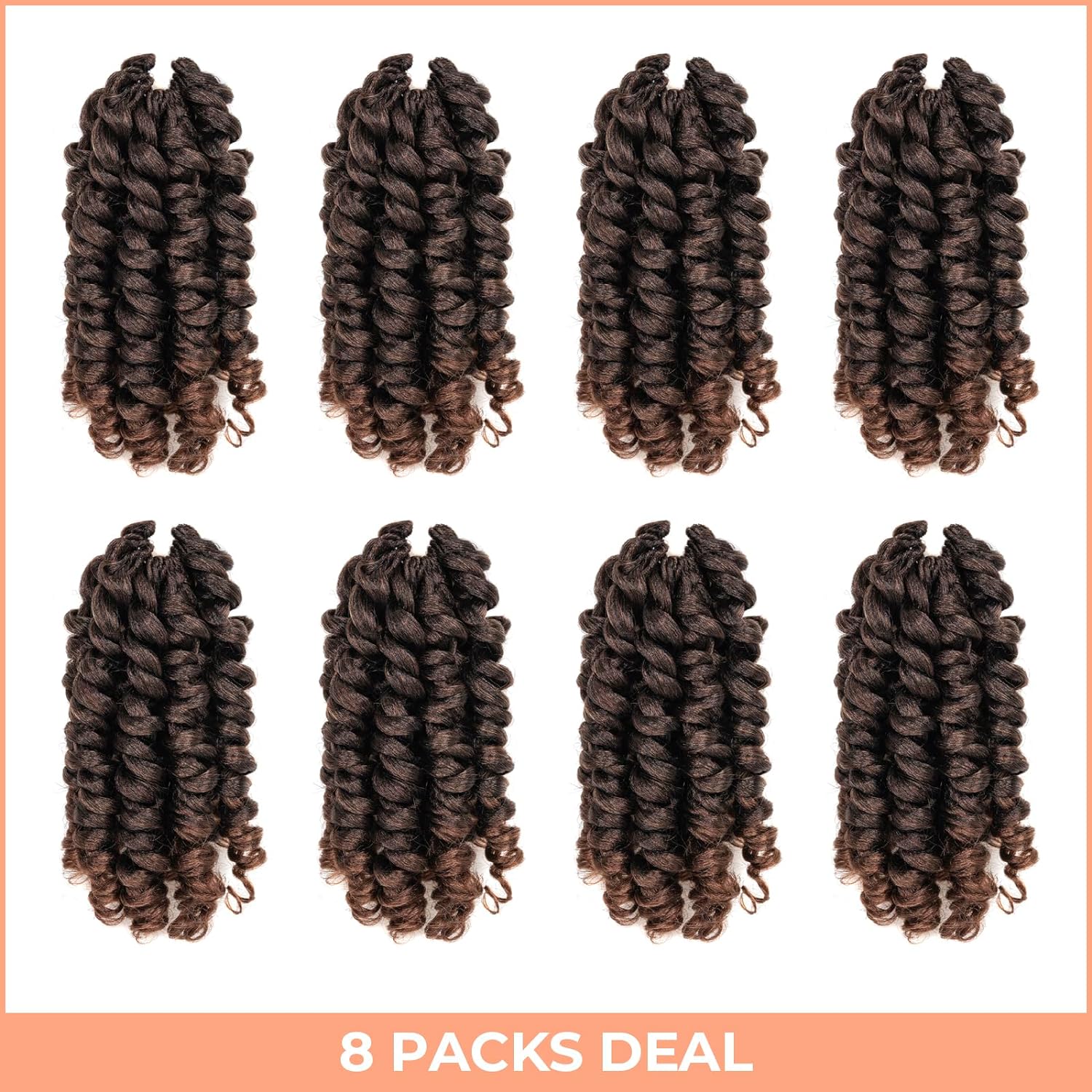 ( US ONLY) FAST SHIPPING WC | Toyotress Wand Curl Crochet Hair - 6 Packs Jet Black Jamaican Bounce Crochet Hair, Short Bob Curly Crochet Braids Bouncy Curls Synthetic Braiding Hair Extensions