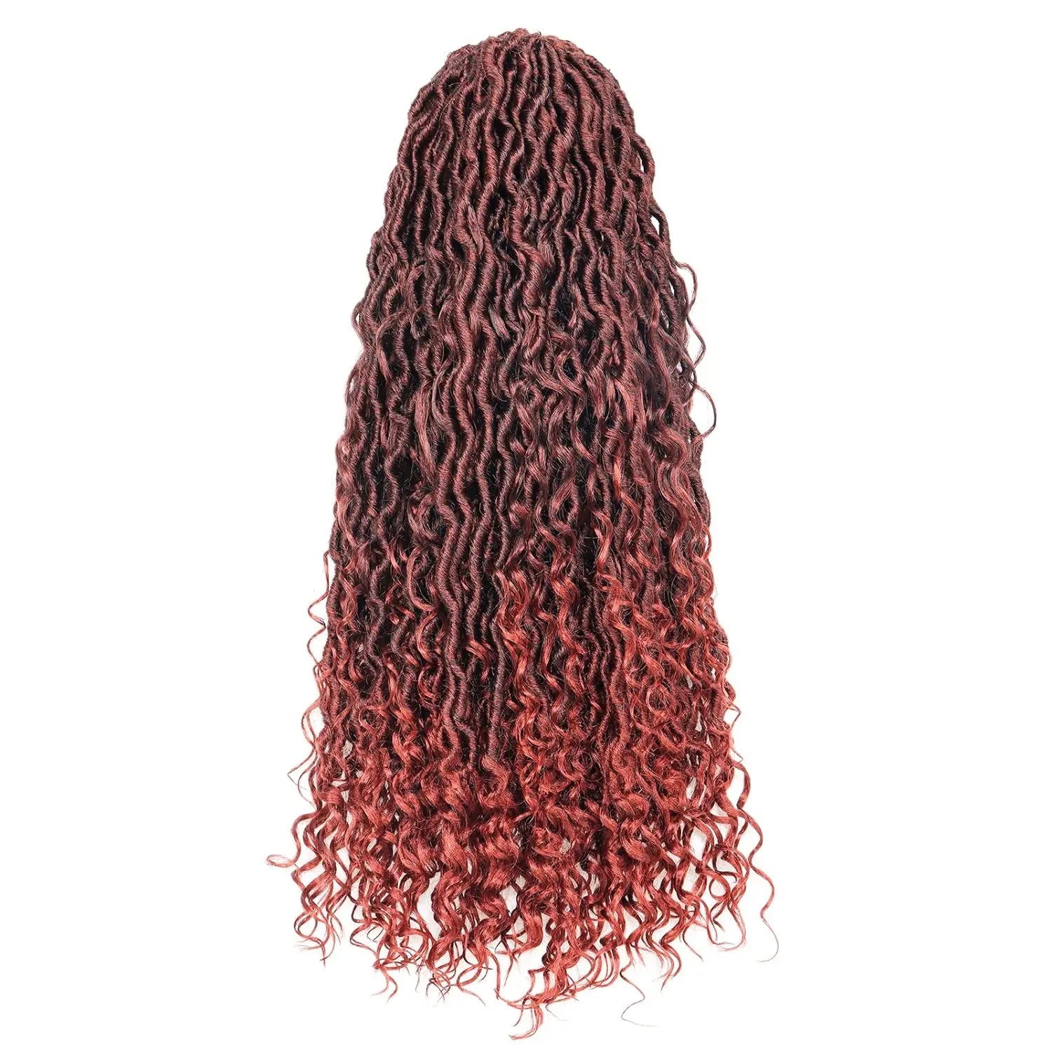 ( US ONLY) FAST SHIPPING GL | Toyotress® Curly Locs Crochet Hair - Natural Black Pre-twisted Faux Locs Crochet Braids, Short Pre-looped Synthetic Braiding Hair Extensions Toyotress