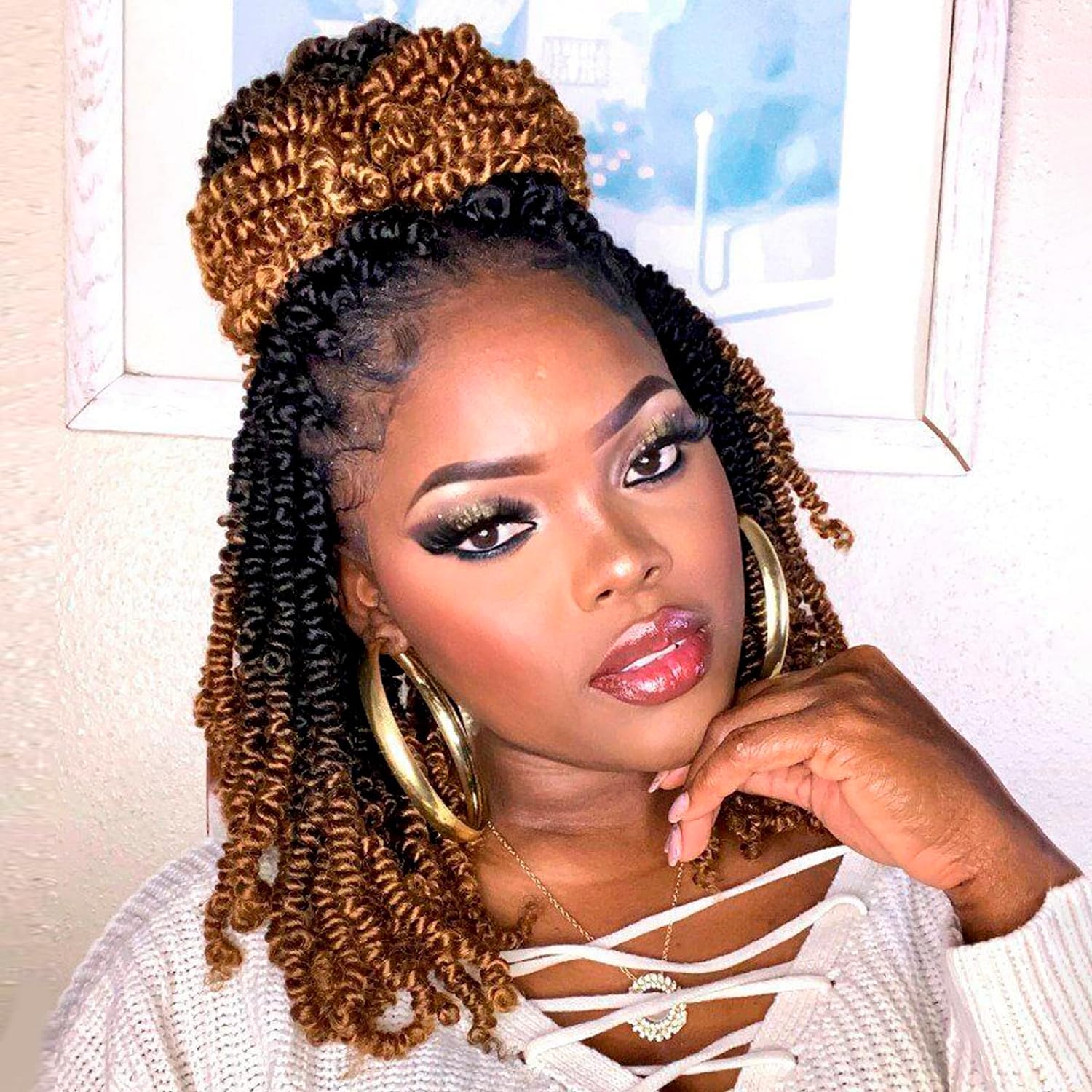 FAST SHIPPING 3-5 DAY Bob Spring | TOYOTRESS Bob Spring Twist (160 strands), Short Fluffy Twist, Pre-Twisted Pre-Looped Crochet Install Hair Super Cute & Versatile Crochet Braids