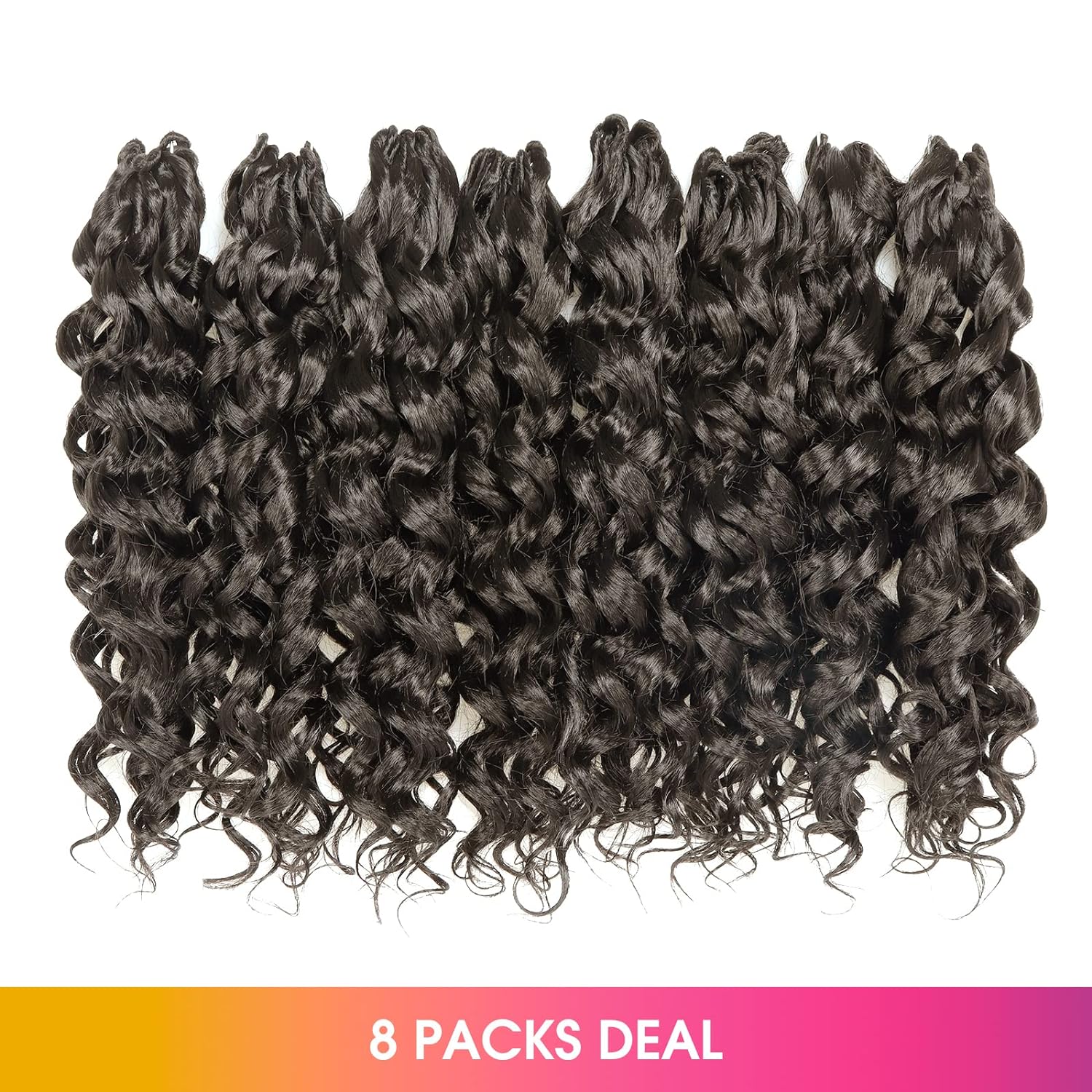 FAST SHIPPING 3-5 DAY BC | Toyotress Beach Curl Crochet Hair - 8 Packs Crochet Hair, Short Curly Beach Wave Wavy Braids For Black Women Synthetic Braiding Hair Extensions