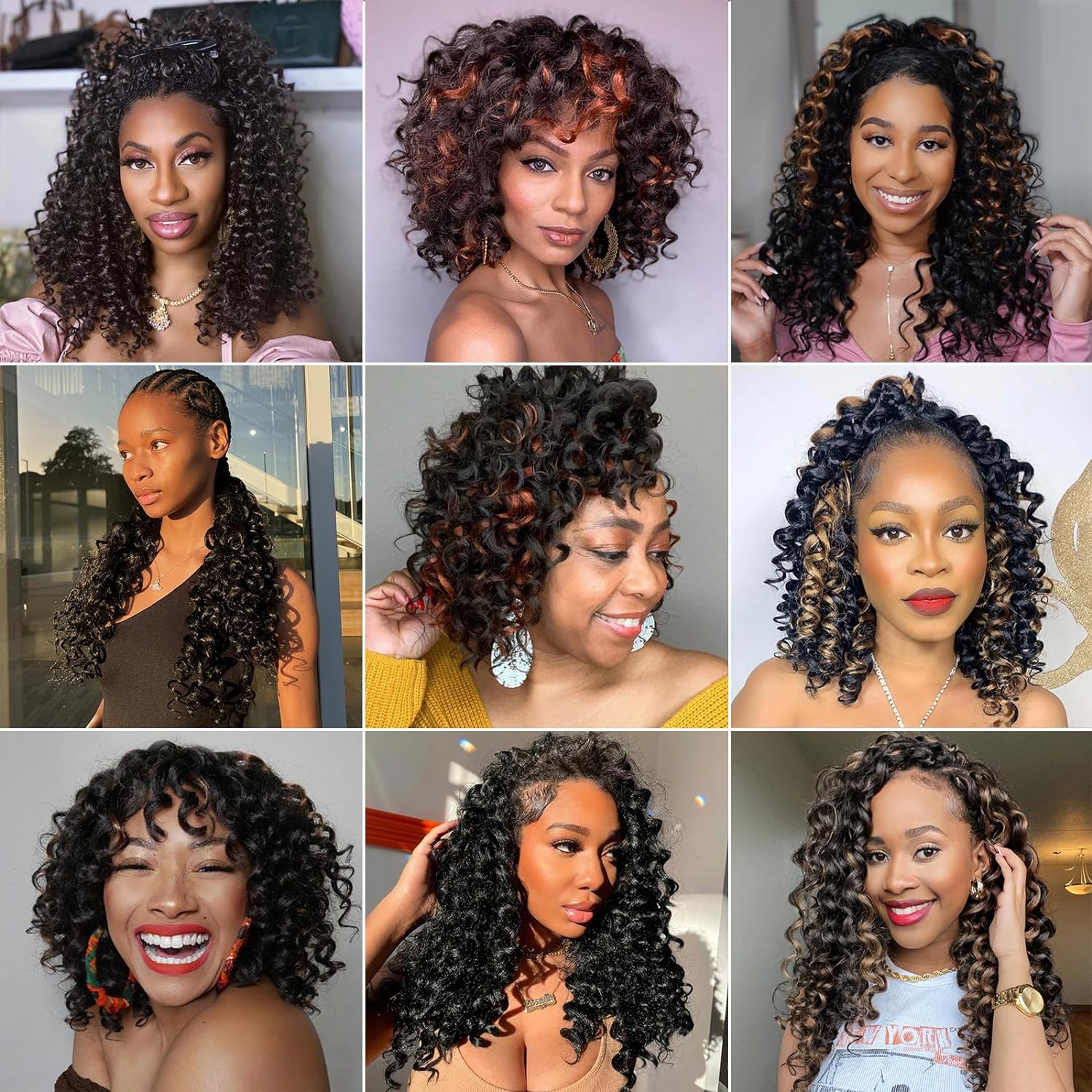 FAST SHIPPING 3-5 DAY BC | Toyotress Beach Curl Crochet Hair - 8 Packs Crochet Hair, Short Curly Beach Wave Wavy Braids For Black Women Synthetic Braiding Hair Extensions