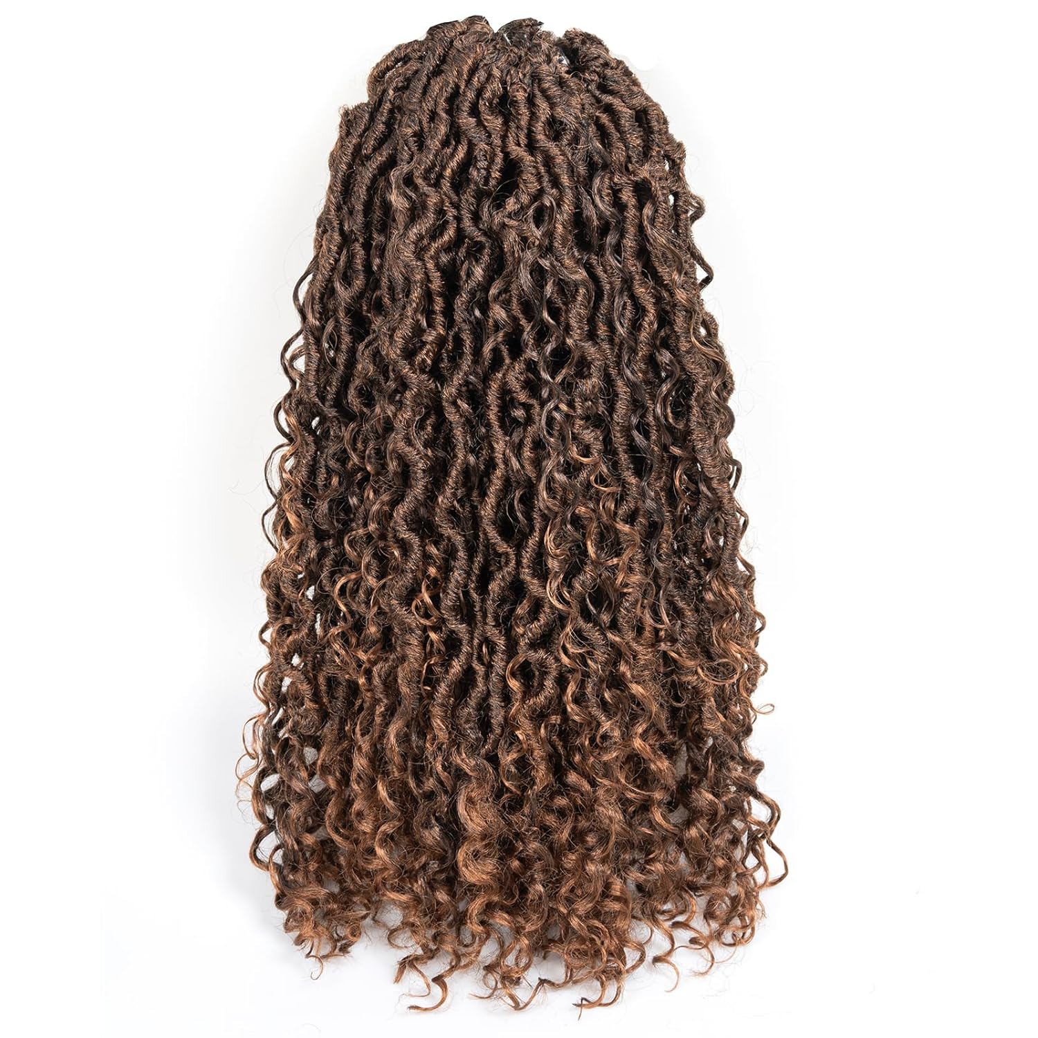 FAST SHIPPING 3-5 DAY GL | ToyoTress Curly Locs Crochet Hair - Natural Black Pre-twisted Faux Locs Crochet Braids, Short Pre-looped Synthetic Braiding Hair Extensions