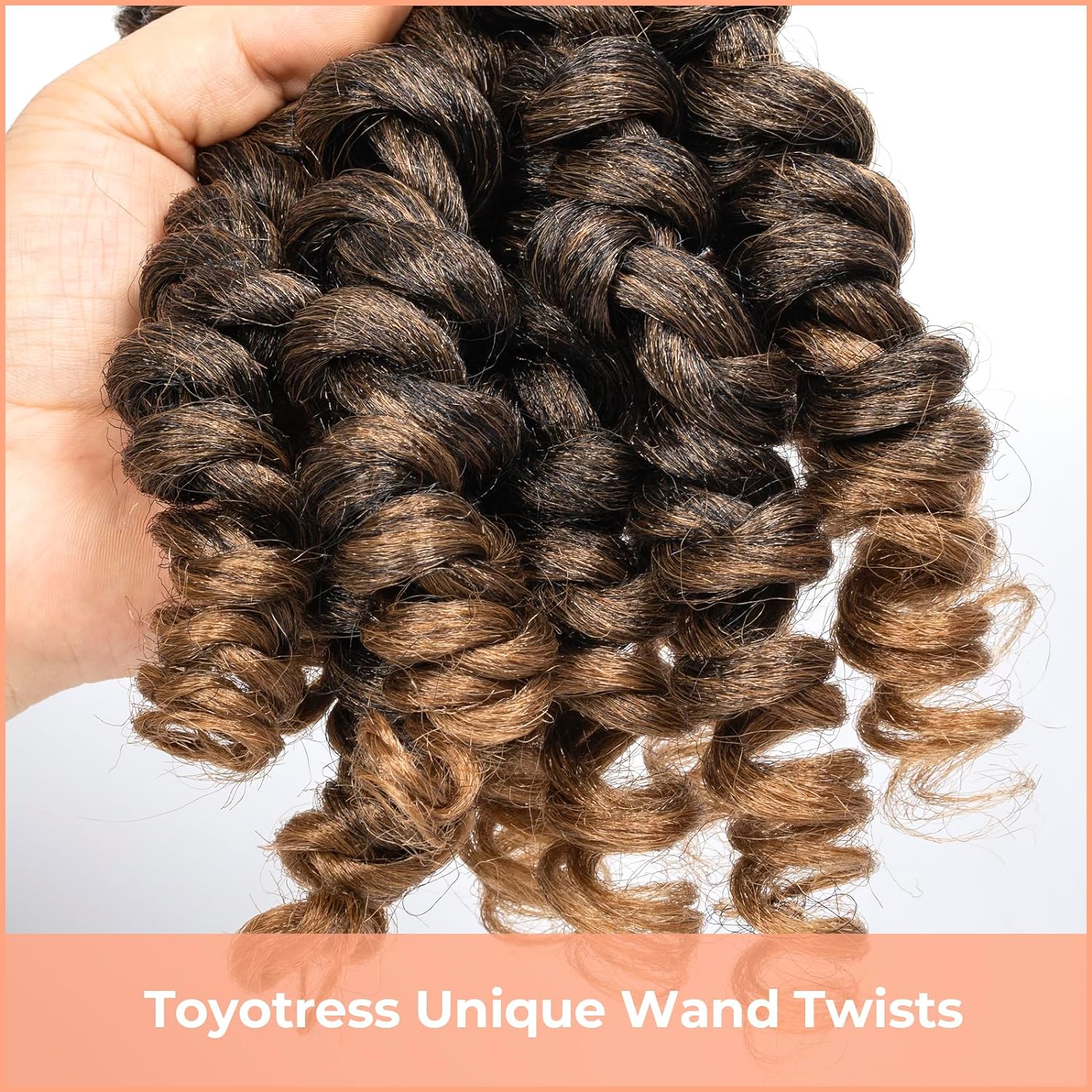 FAST SHIPPING 3-5 DAY WC | Toyotress Wand Curl Crochet Hair - 6 Inch 6 Packs Jet Black Jamaican Bounce Crochet Hair, Short Bob Curly Crochet Braids Bouncy Curls Synthetic Braiding Hair Extensions (6 Inch, 1-6P)